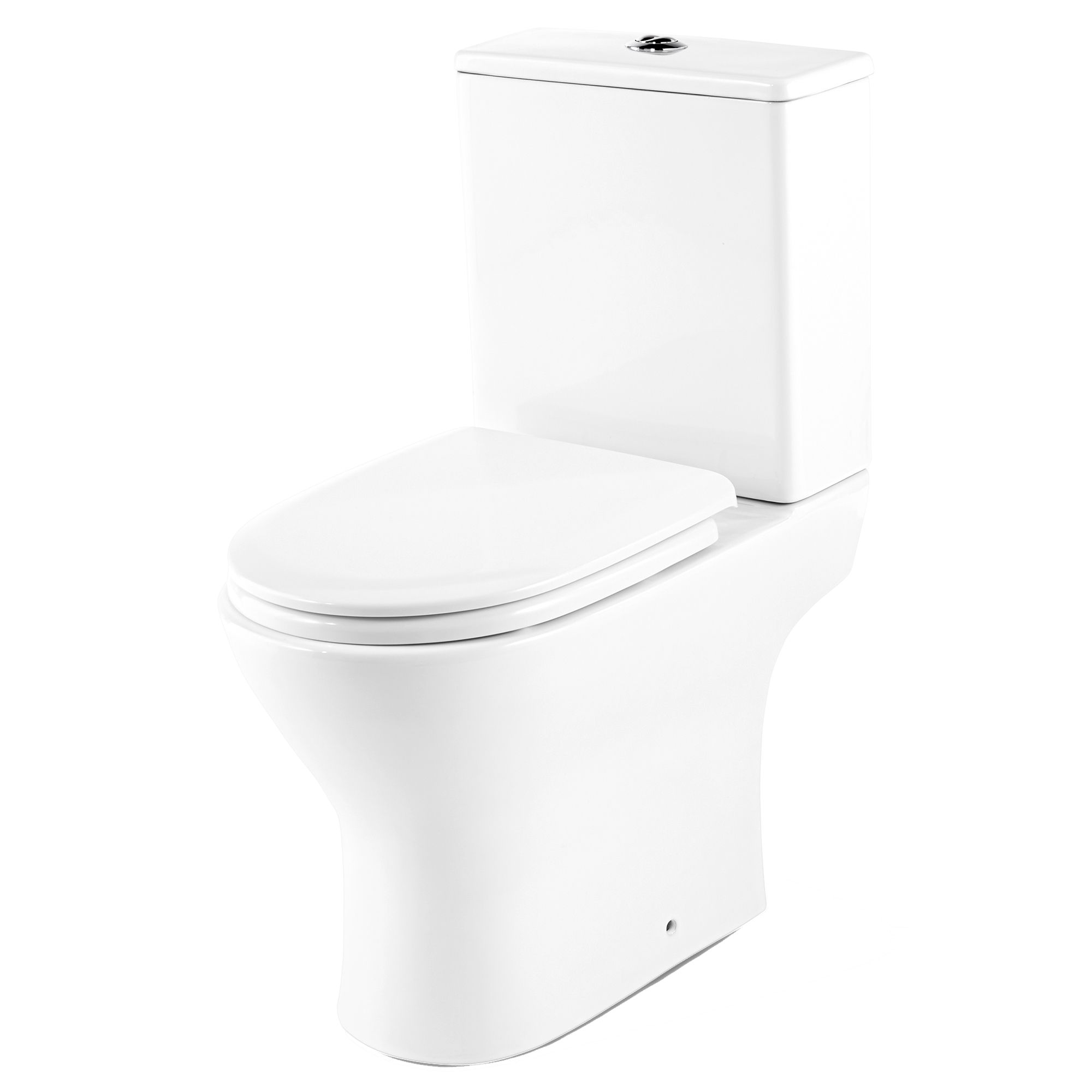 GoodHome Valois White Closed rim Close-coupled Toilet set with Soft close seat