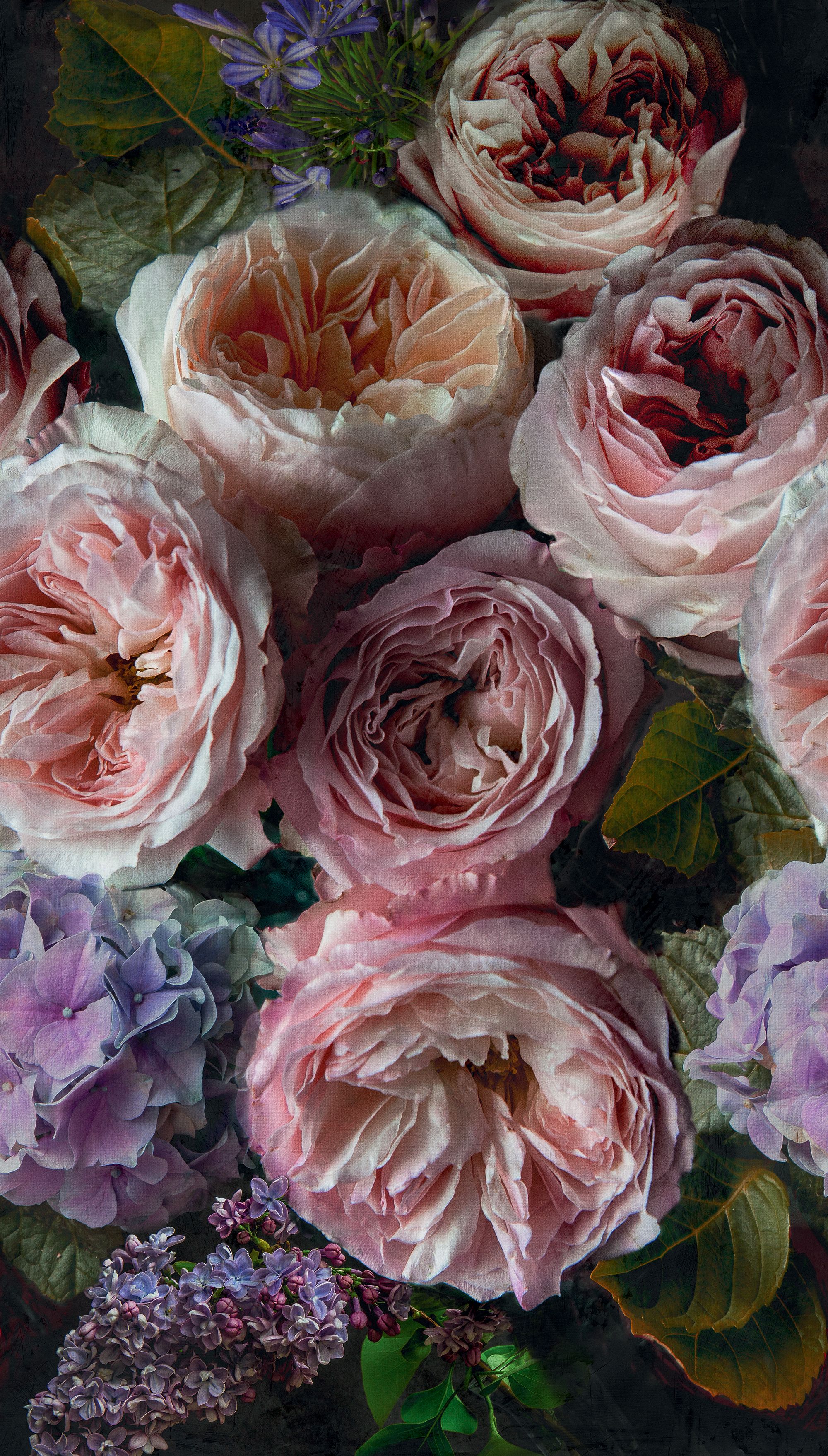 GoodHome Vanad Pink & purple Dramatic floral Matt Mural - 5