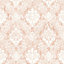 GoodHome Vay Pink Damask Mica effect Textured Wallpaper