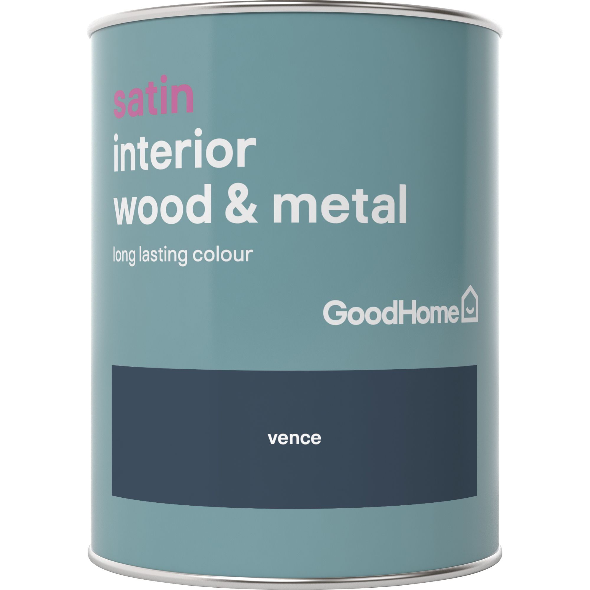 GoodHome Vence Satin Metal & wood paint, 750ml DIY at B&Q