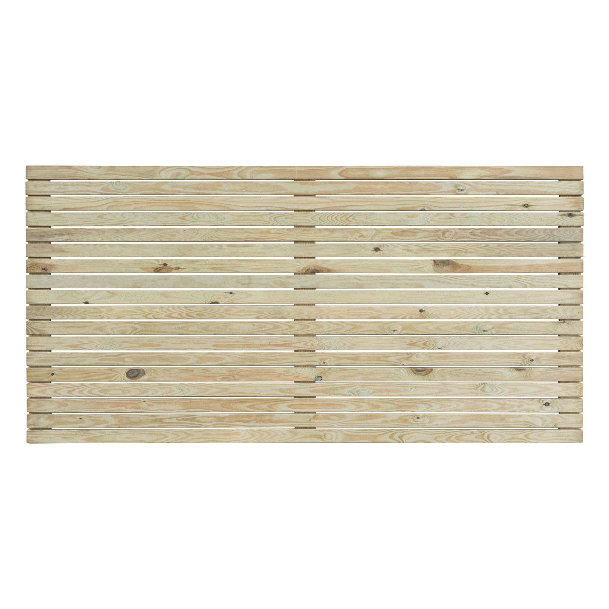 GoodHome Venetian Contemporary Pressure treated 3ft Green Wooden Fence panel (W)1.8m (H)0.9m