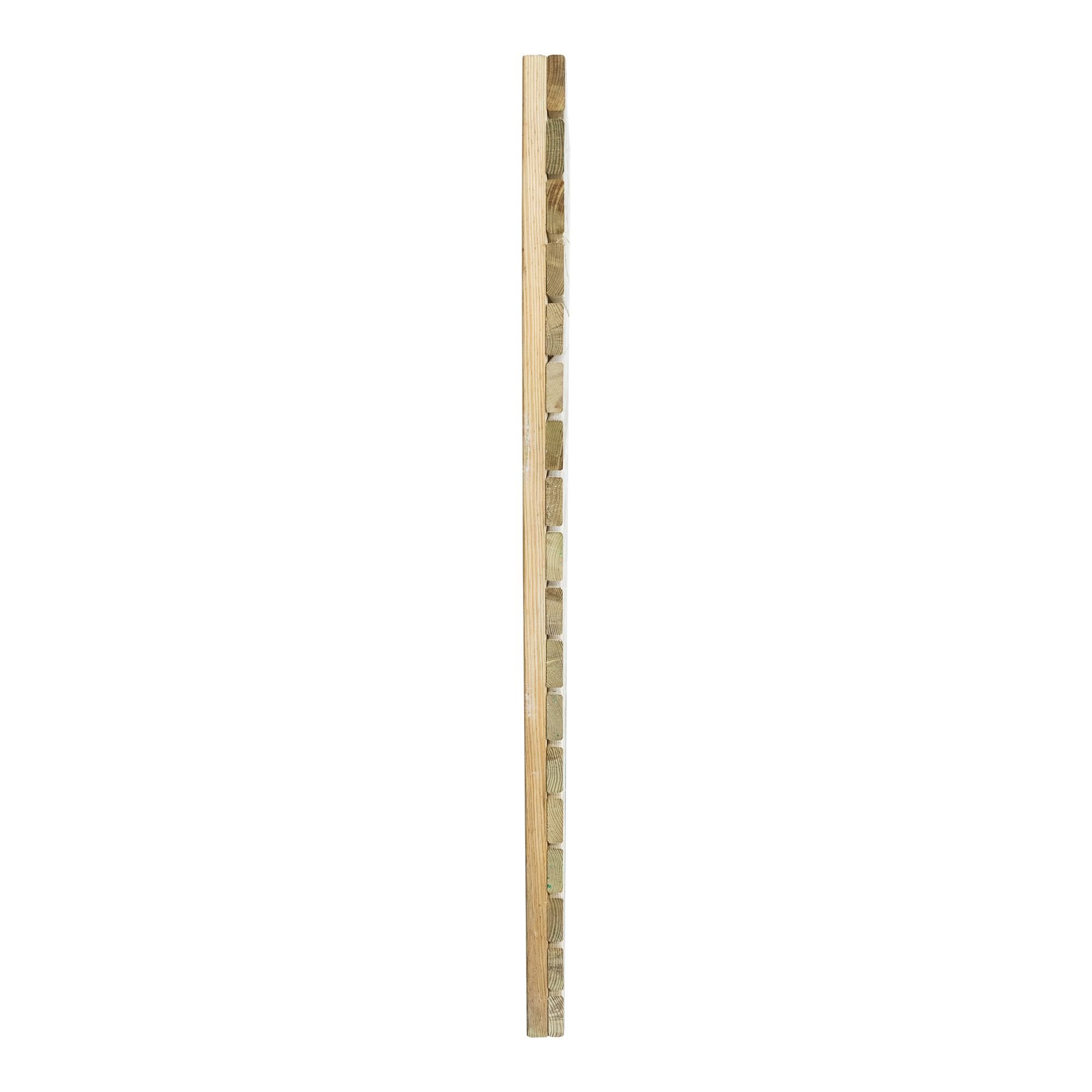 GoodHome Venetian Contemporary Pressure treated 3ft Green Wooden Fence panel (W)1.8m (H)0.9m