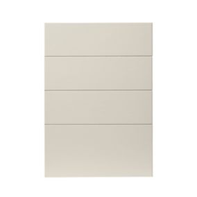 GoodHome Verbena Cashmere Matt cashmere painted natural ash shaker Drawer front (W)500mm, Pack of 4
