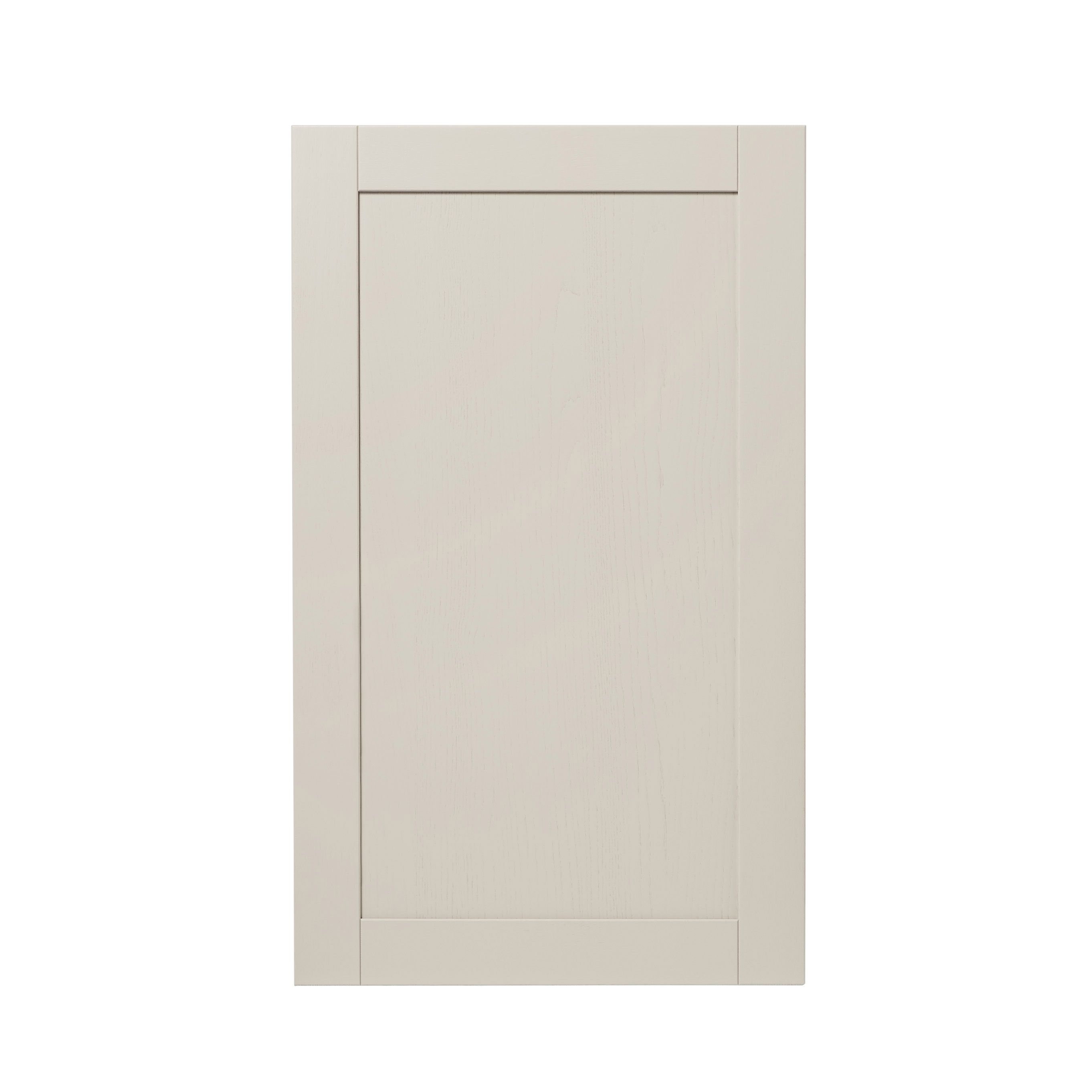 GoodHome Verbena Matt cashmere painted natural ash shaker 50:50 Larder Cabinet door (W)600mm (H)1001mm (T)20mm