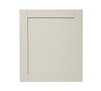 GoodHome Verbena Matt cashmere painted natural ash shaker Appliance Cabinet door (W)600mm (H)687mm (T)20mm