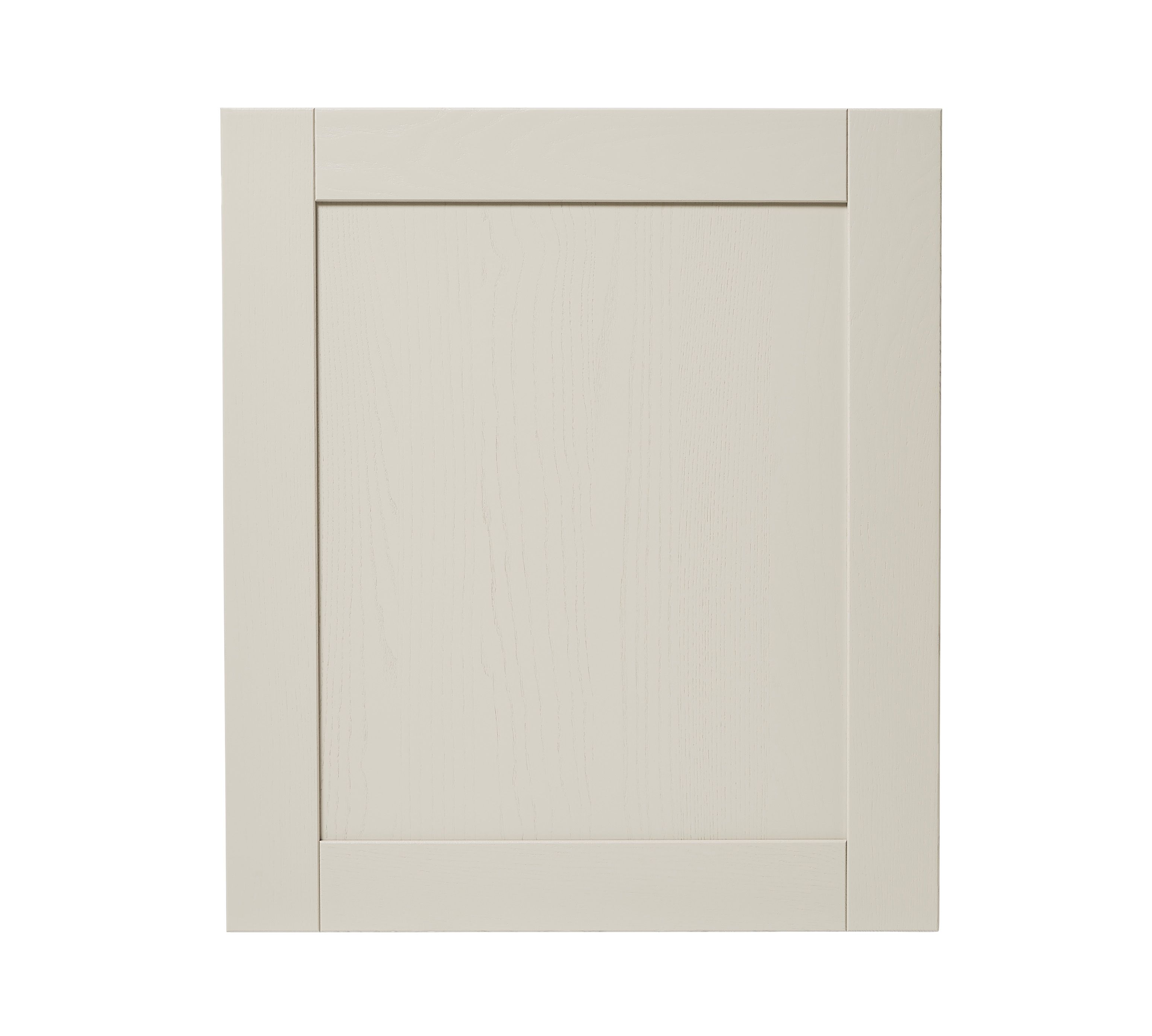 GoodHome Verbena Matt cashmere painted natural ash shaker Appliance Cabinet door (W)600mm (H)687mm (T)20mm