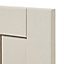 GoodHome Verbena Matt cashmere painted natural ash shaker Drawer front, bridging door & bi fold door, (W)1000mm