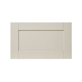 GoodHome Verbena Matt cashmere painted natural ash shaker Drawer front, bridging door & bi fold door, (W)600mm (H)356mm (T)20mm