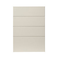 GoodHome Verbena Matt cashmere painted natural ash shaker Drawer front (W)500mm, Pack of 4
