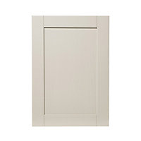GoodHome Verbena Matt cashmere painted natural ash shaker Highline Cabinet door (W)500mm (H)715mm (T)20mm
