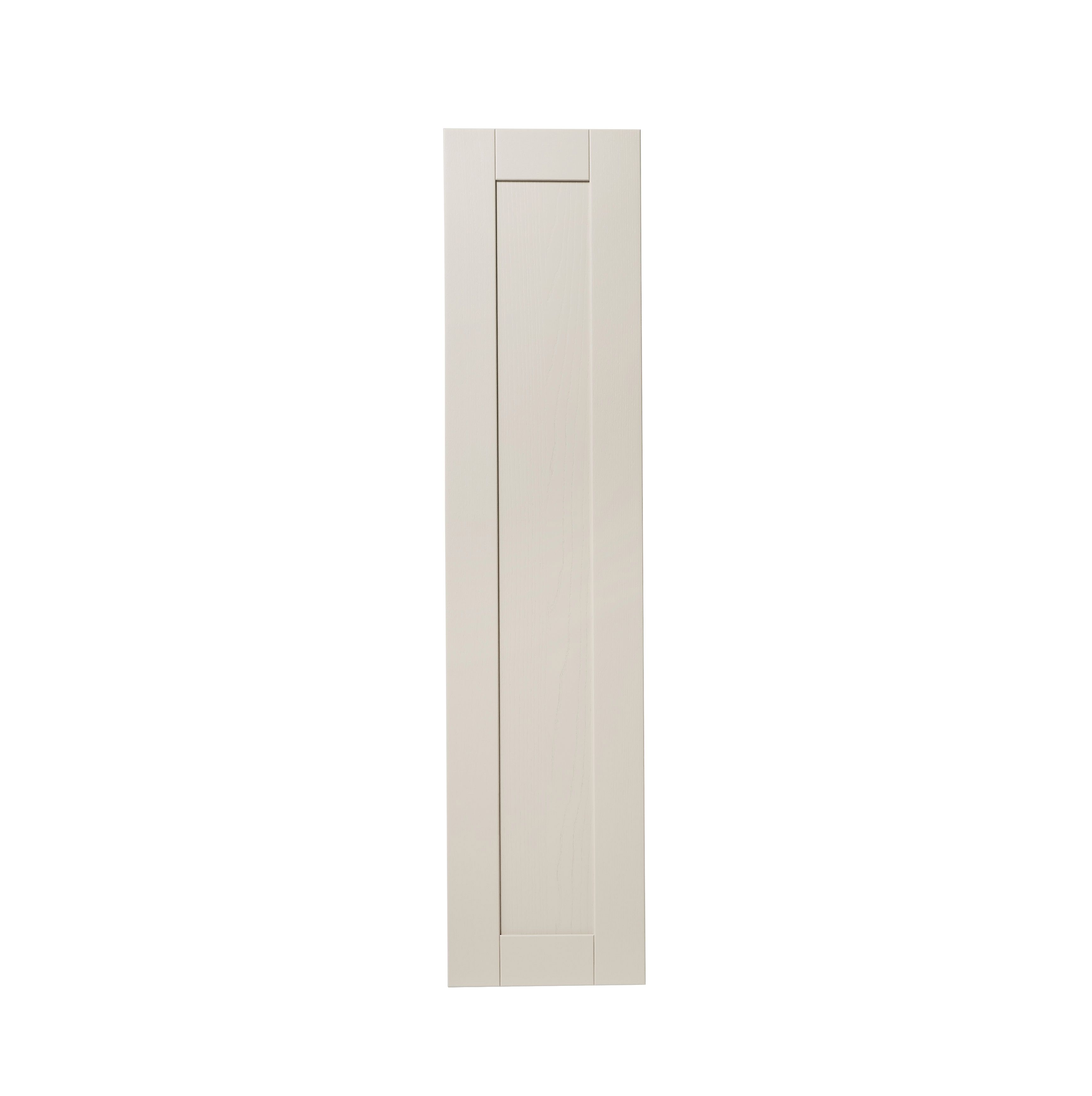 GoodHome Verbena Matt cashmere painted natural ash shaker Larder Cabinet door (W)300mm (H)1287mm (T)20mm