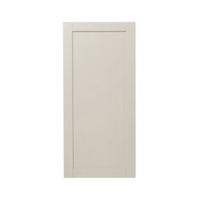 GoodHome Verbena Matt cashmere painted natural ash shaker Matt cashmere 70:30 Larder Cabinet door (W)600mm (H)1287mm (T)20mm