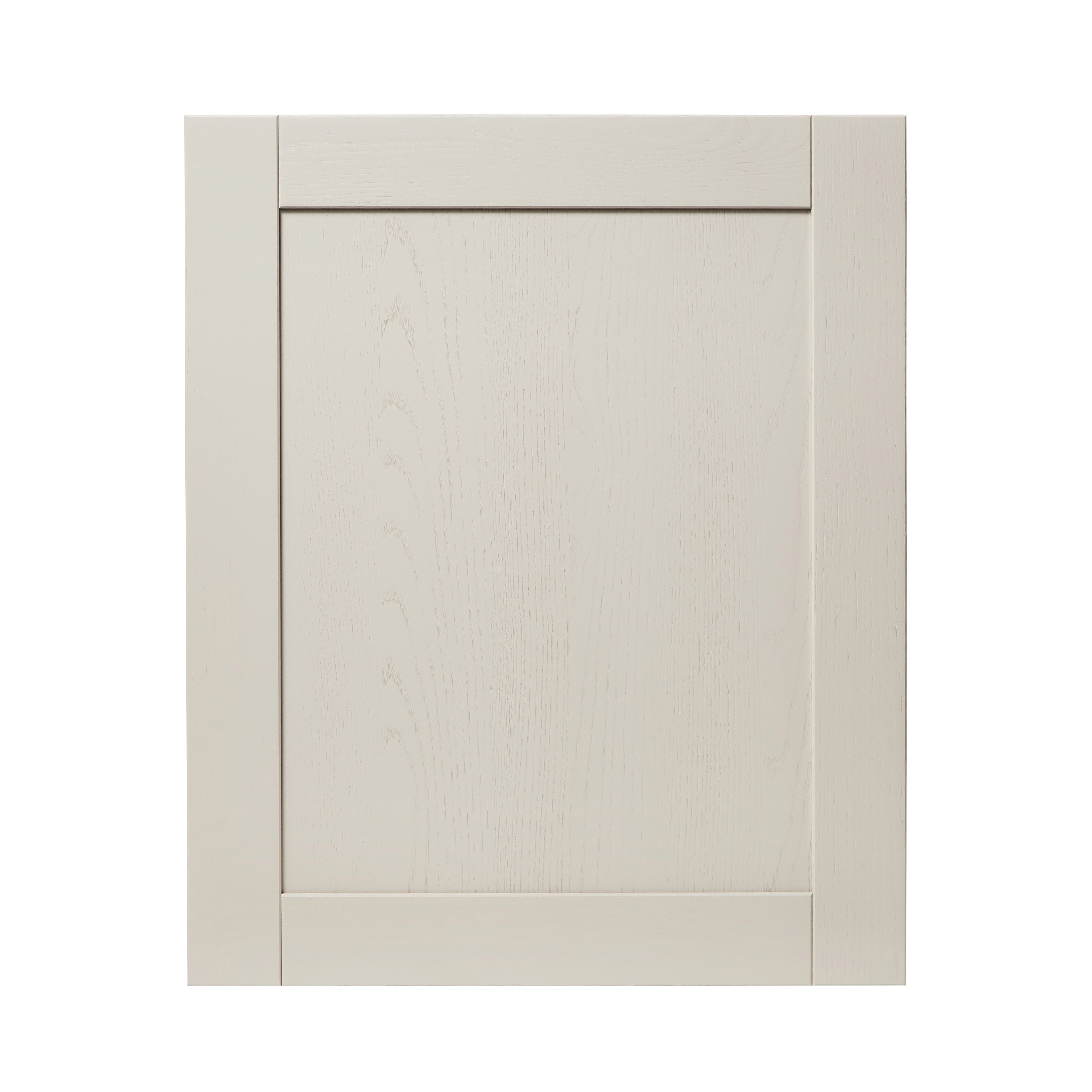 GoodHome Verbena Matt cashmere painted natural ash shaker Matt cashmere Tall appliance Cabinet door (W)600mm (H)723mm (T)20mm