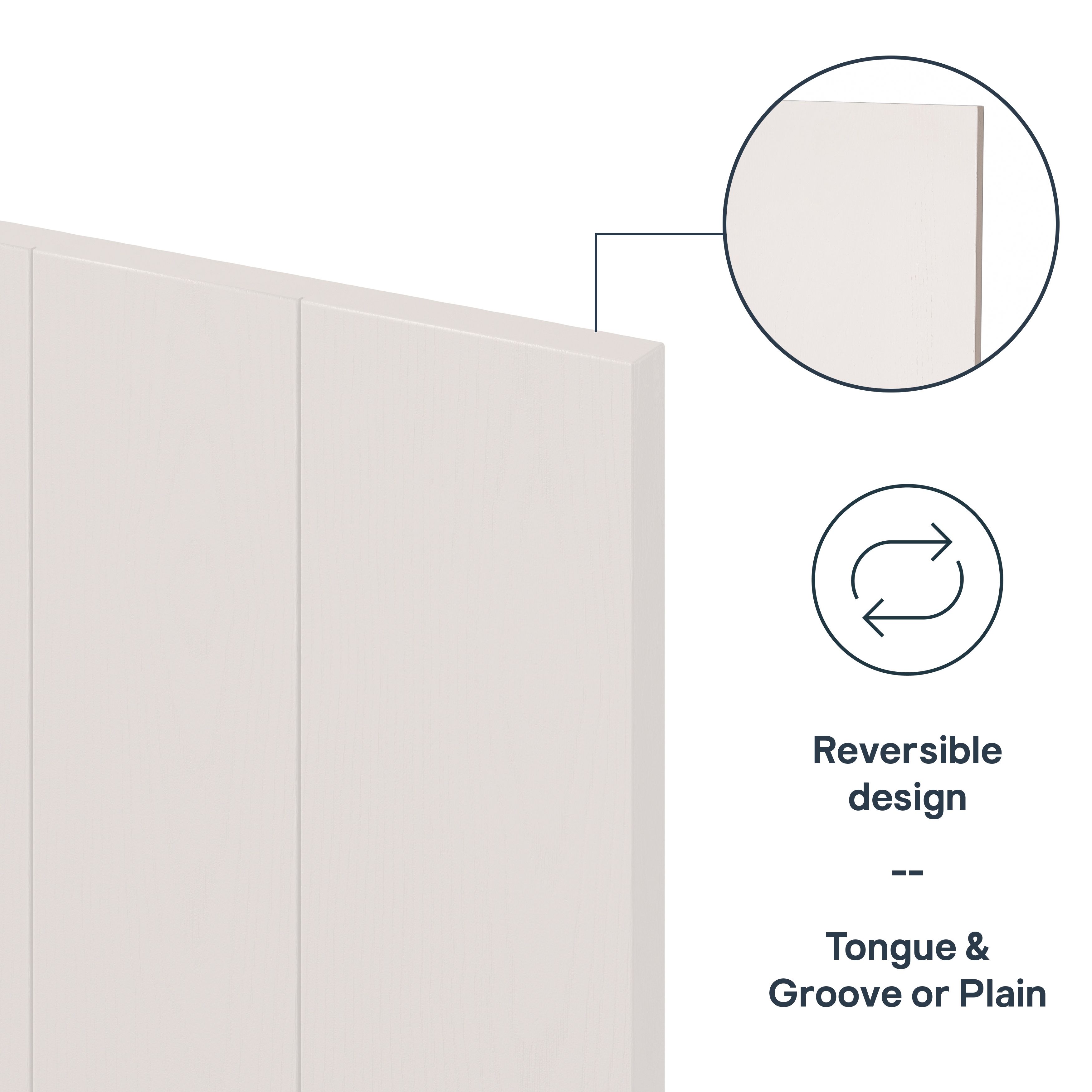 GoodHome Verbena Matt cashmere painted natural ash shaker Standard End panel (H)900mm (W)610mm - 9