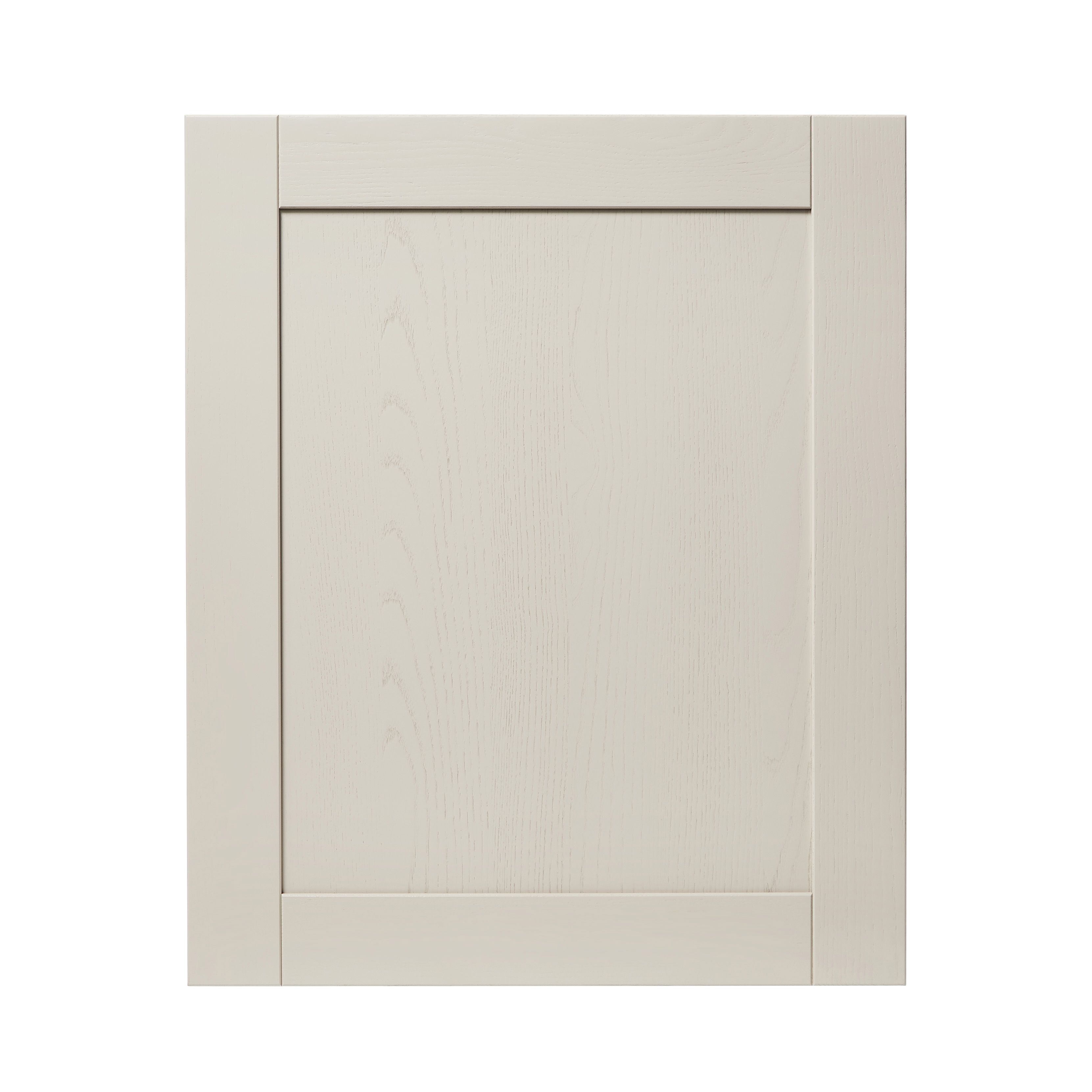 GoodHome Verbena Matt cashmere painted natural ash shaker Tall appliance Cabinet door (W)600mm (H)723mm (T)20mm
