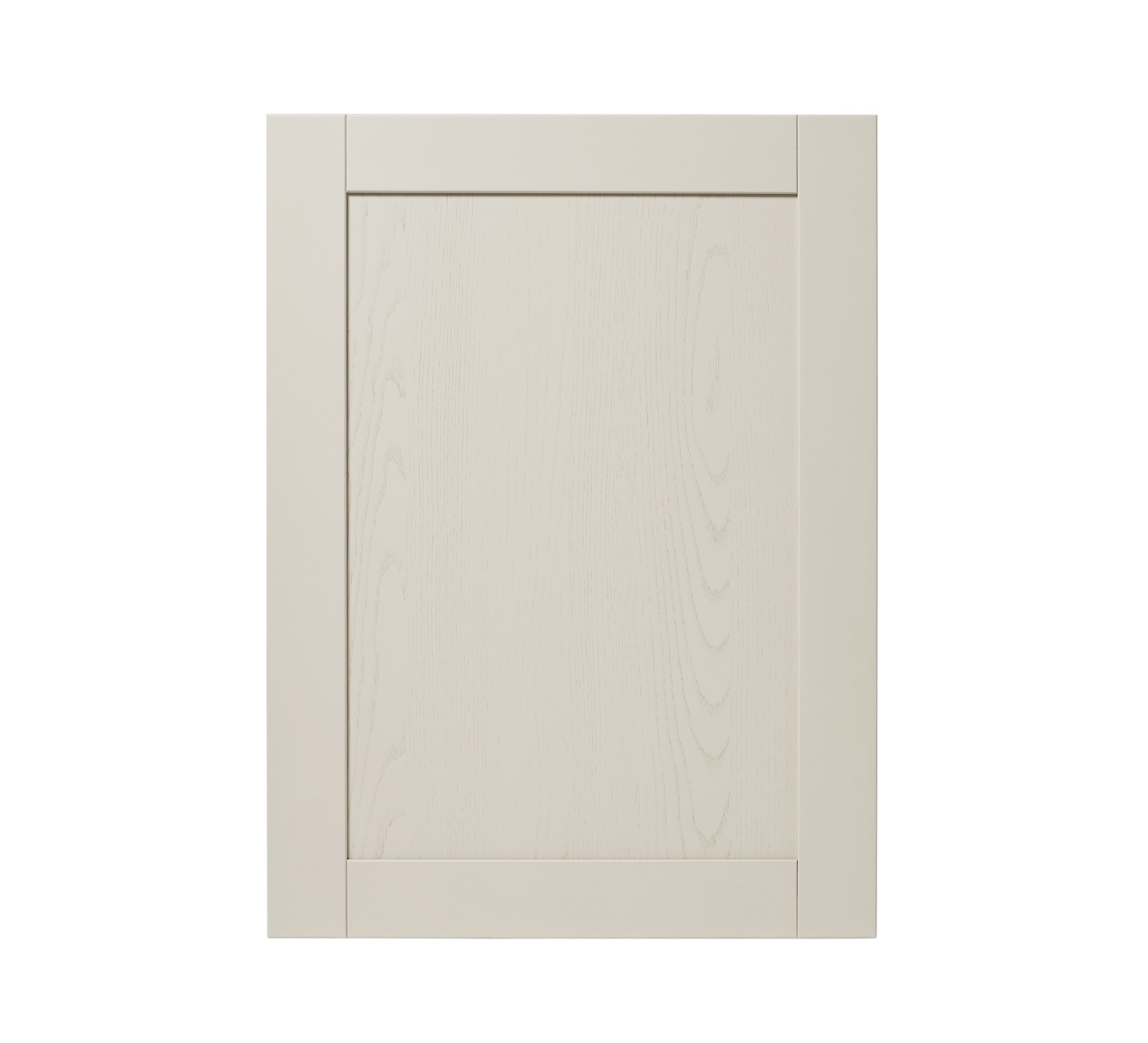 GoodHome Verbena Matt cashmere painted natural ash shaker Tall appliance Cabinet door (W)600mm (H)806mm (T)20mm