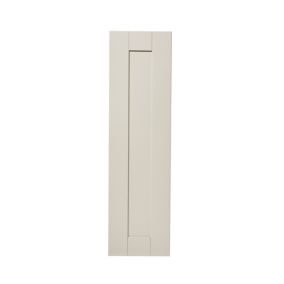 GoodHome Verbena Matt cashmere painted natural ash shaker Tall wall Cabinet door (W)250mm (H)895mm (T)20mm