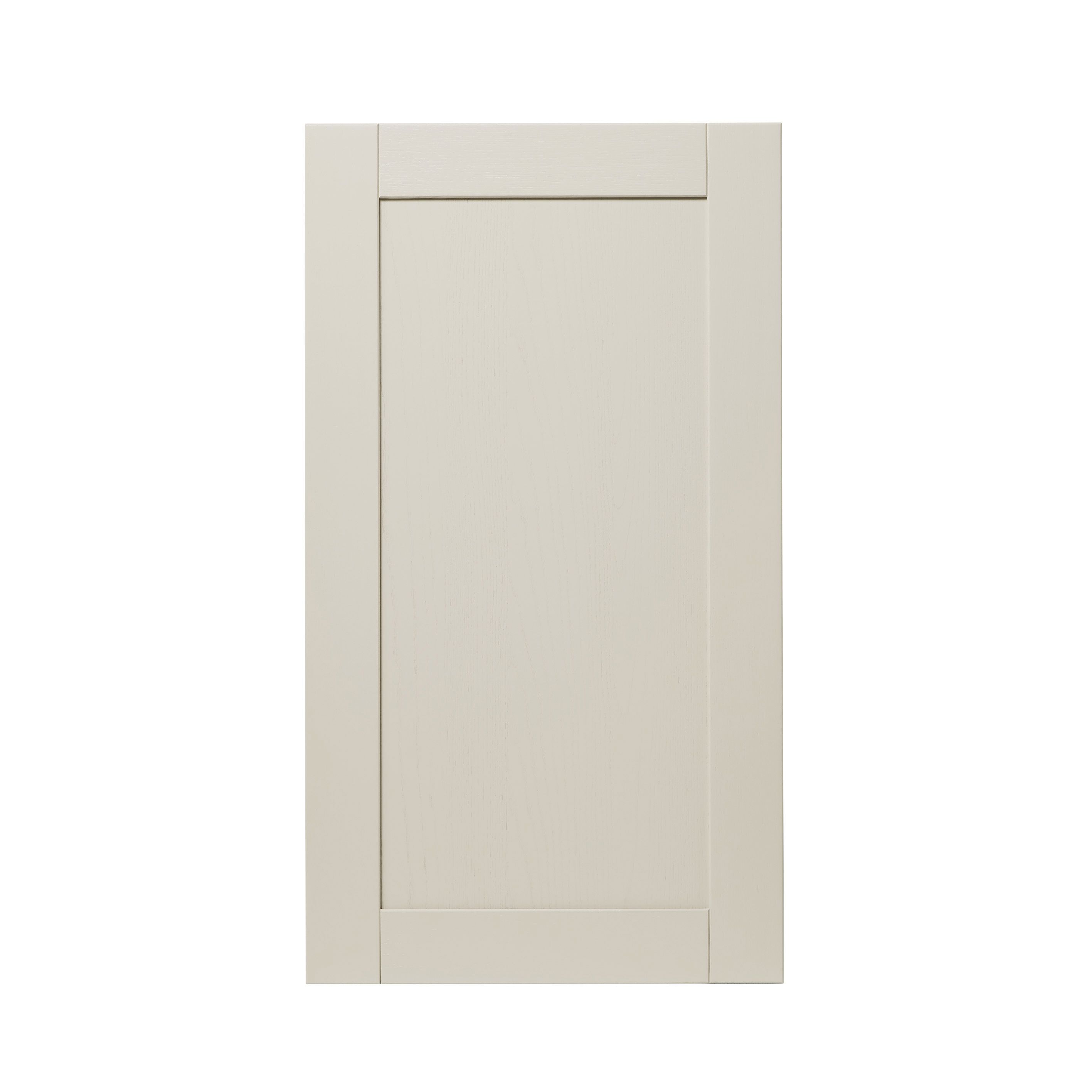 GoodHome Verbena Matt cashmere painted natural ash shaker Tall wall Cabinet door (W)500mm (H)895mm (T)20mm