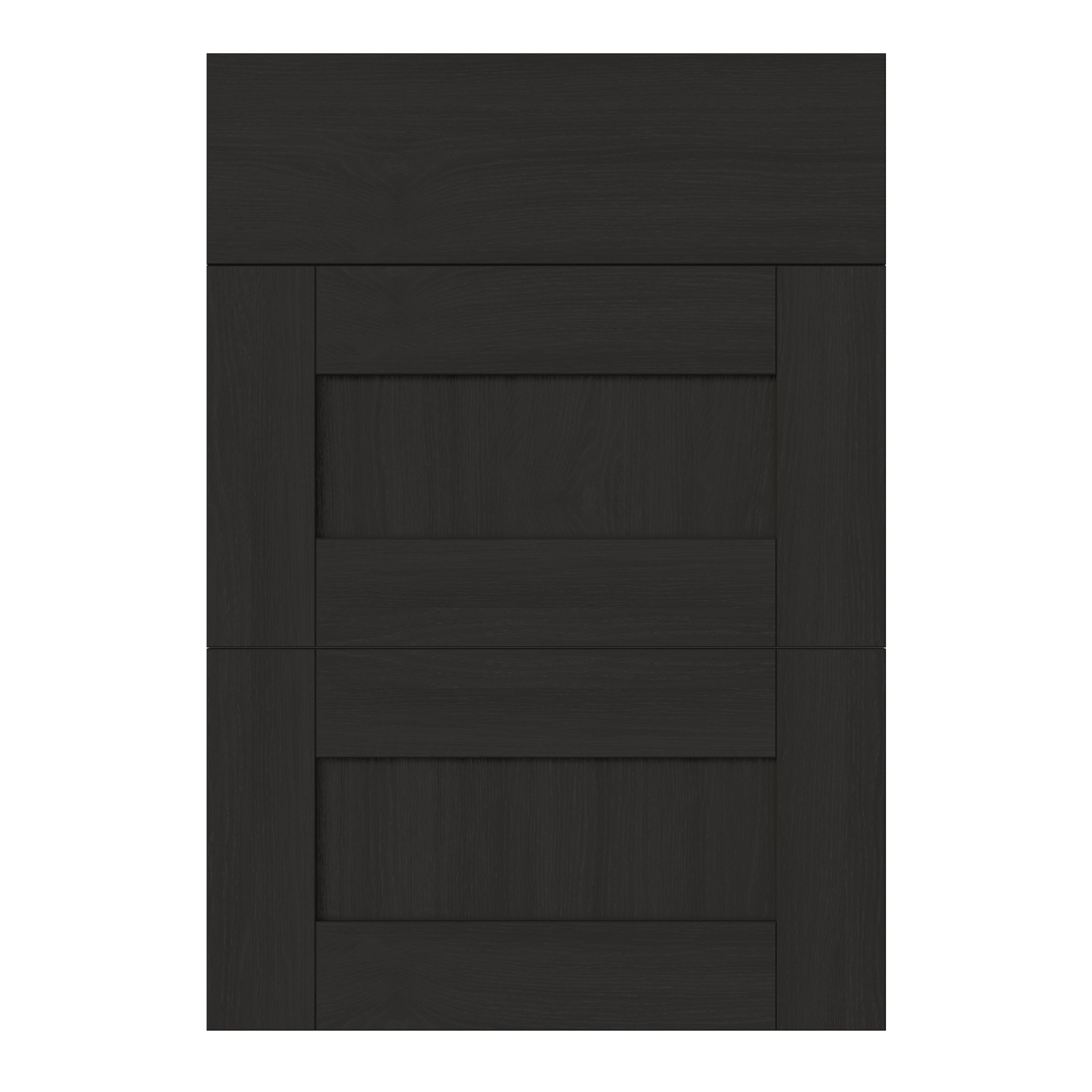 GoodHome Verbena Matt charcoal Drawer front, Pack of 3 (H)715mm (W)497mm (T)20mm