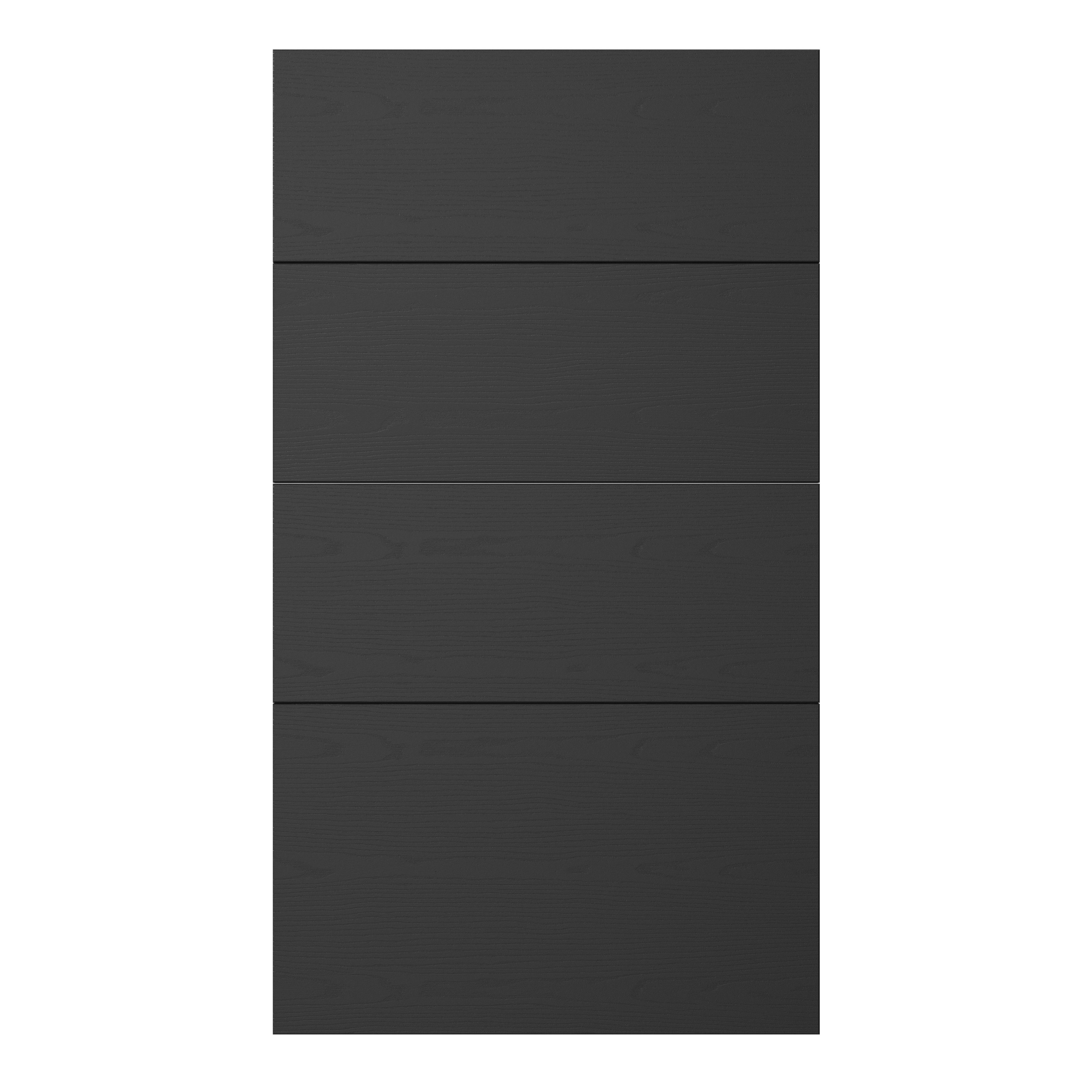 GoodHome Verbena Matt charcoal Drawer front, Pack of 4 (H)715mm (W)397mm (T)20mm