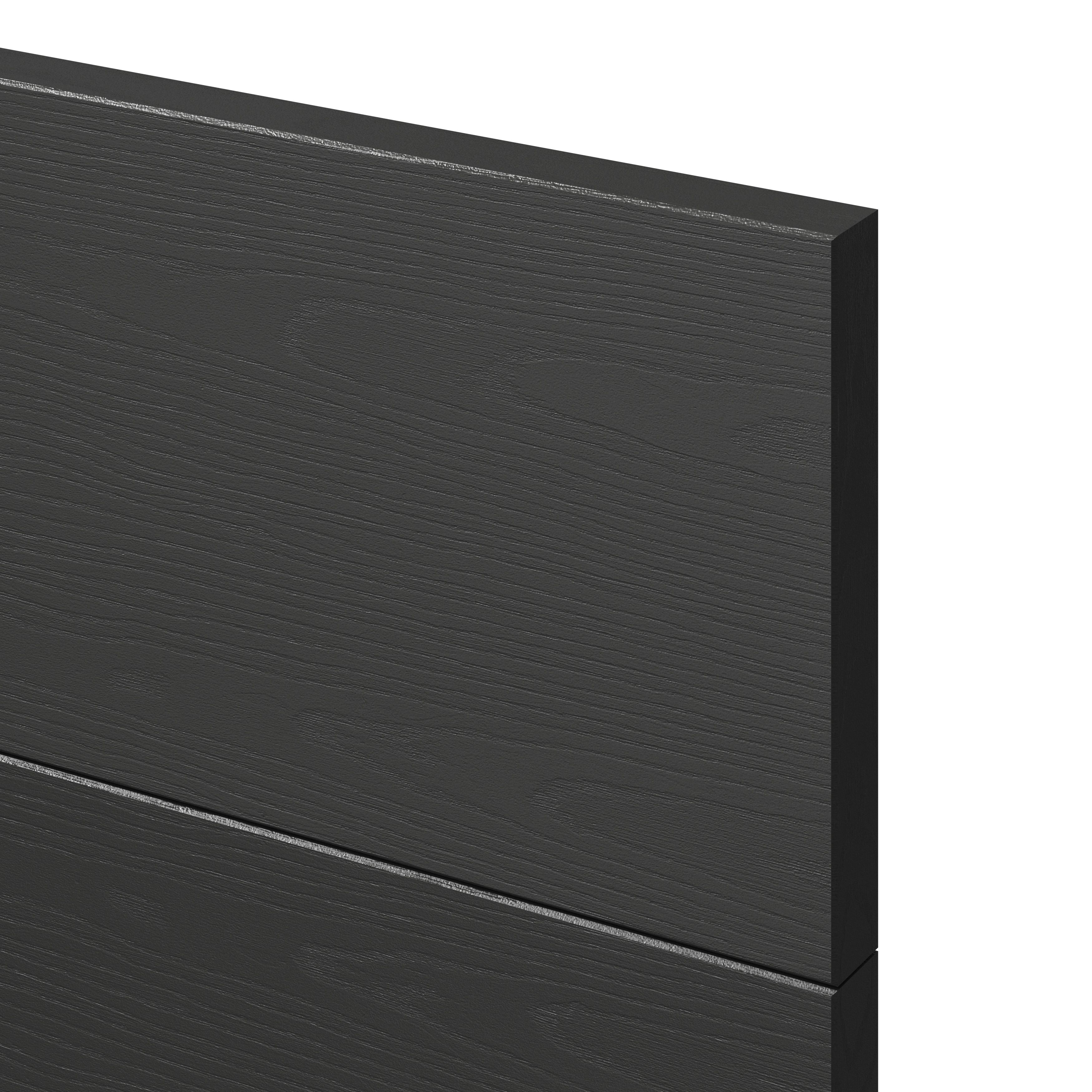 GoodHome Verbena Matt charcoal Drawer front, Pack of 4 (H)715mm (W)397mm (T)20mm