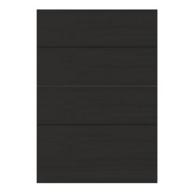 GoodHome Verbena Matt charcoal Drawer front, Pack of 4 (H)715mm (W)497mm (T)20mm