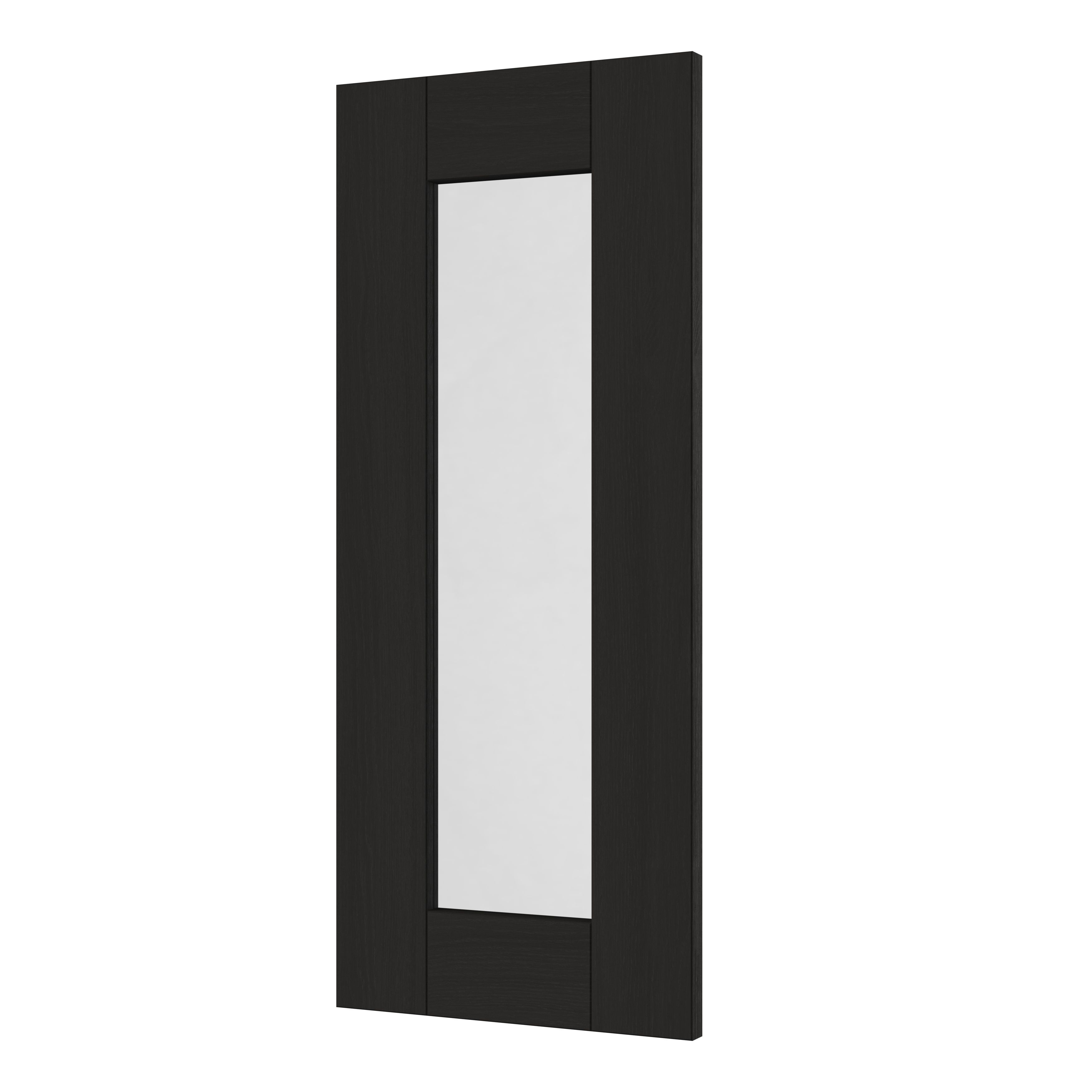 GoodHome Verbena Matt charcoal Glazed Cabinet door (W)300mm (H)715mm (T)20mm