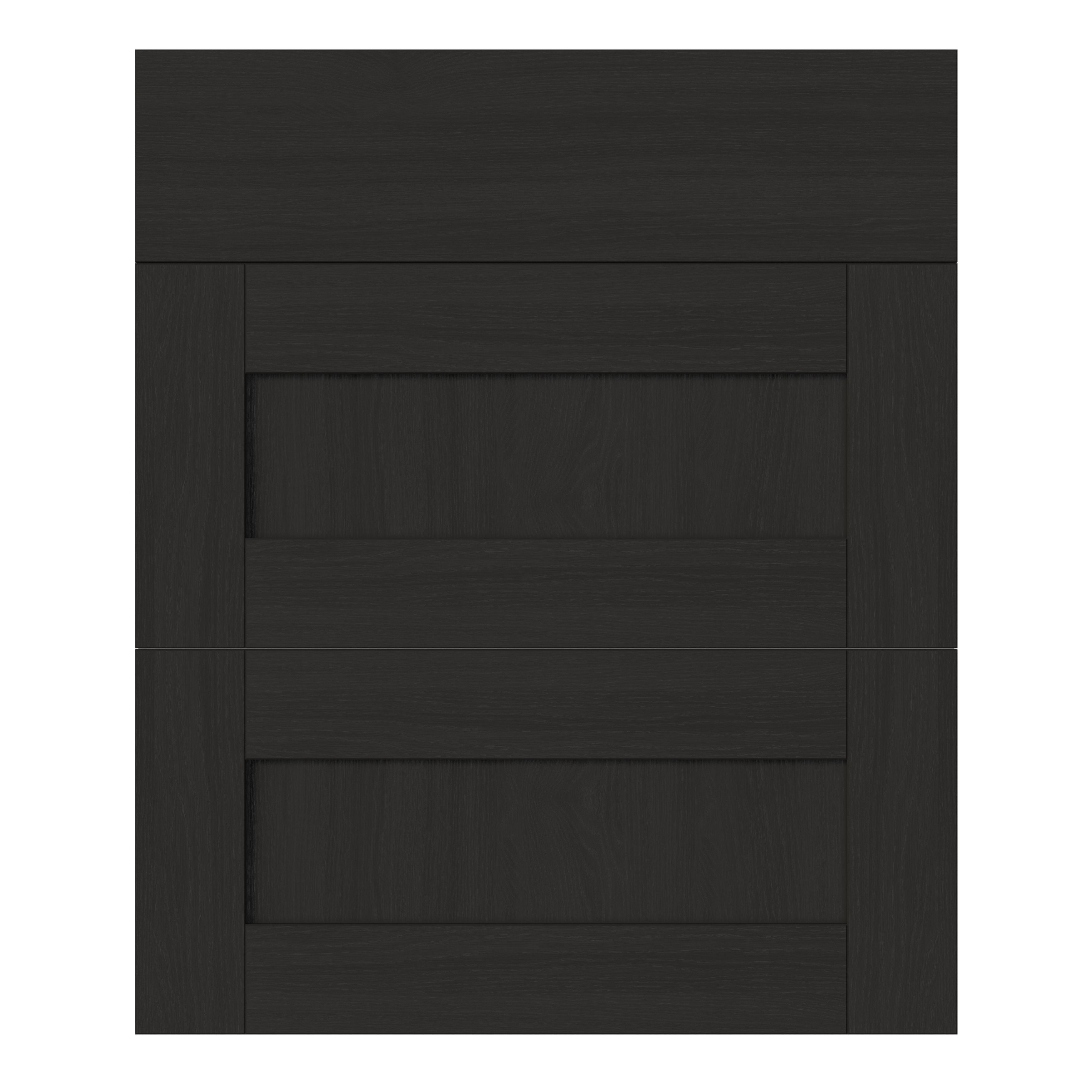 GoodHome Verbena Matt charcoal Matt charcoal shaker Drawer front, Pack of 3 (H)715mm (W)597mm (T)20mm