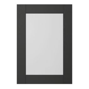 GoodHome Verbena Matt charcoal shaker Glazed Cabinet door (W)500mm (H)715mm (T)20mm