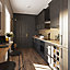 GoodHome Verbena Matt charcoal shaker Tall appliance Cabinet door (W)600mm (H)723mm (T)20mm