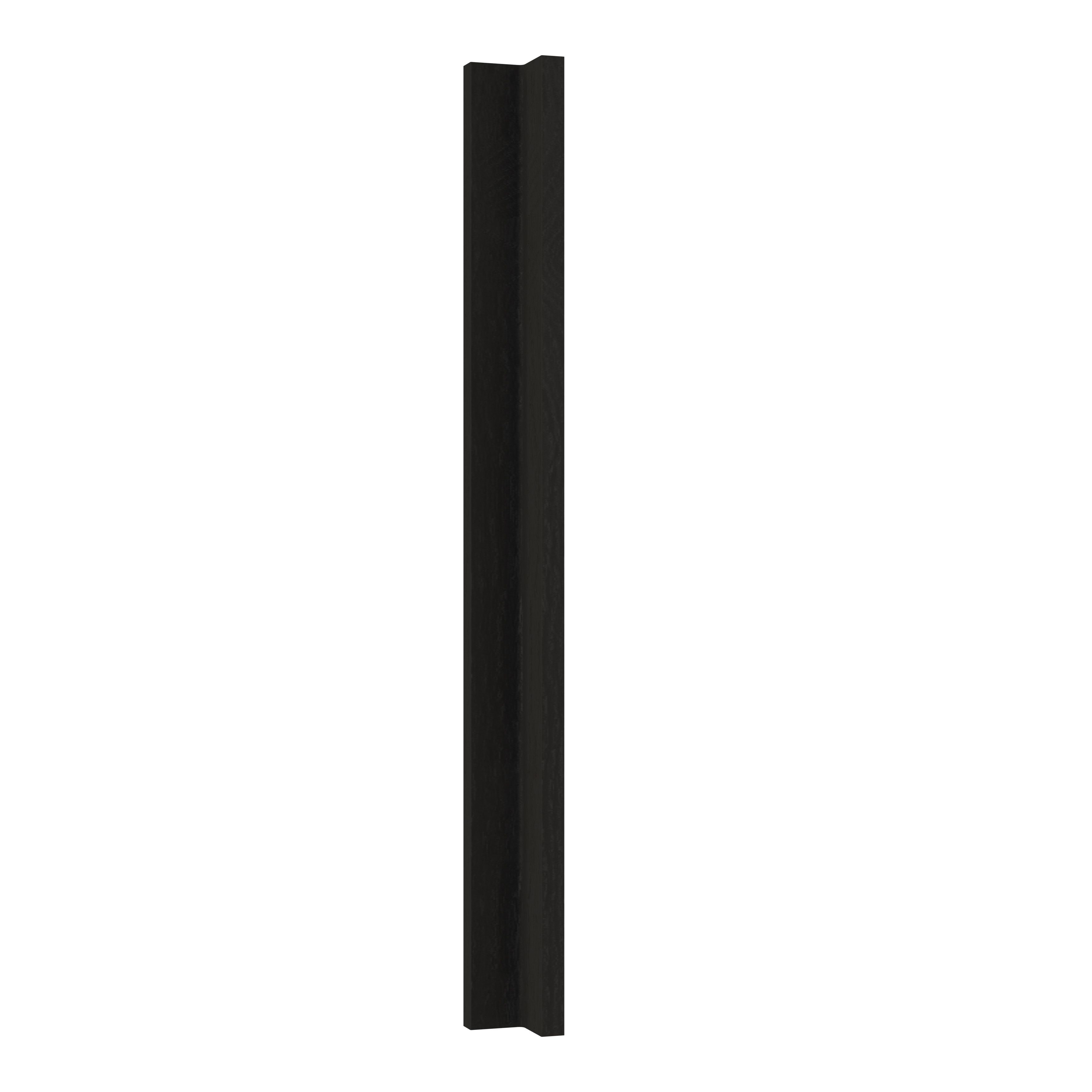 GoodHome Verbena Matt charcoal Standard Corner post, (W)59mm (L)715mm