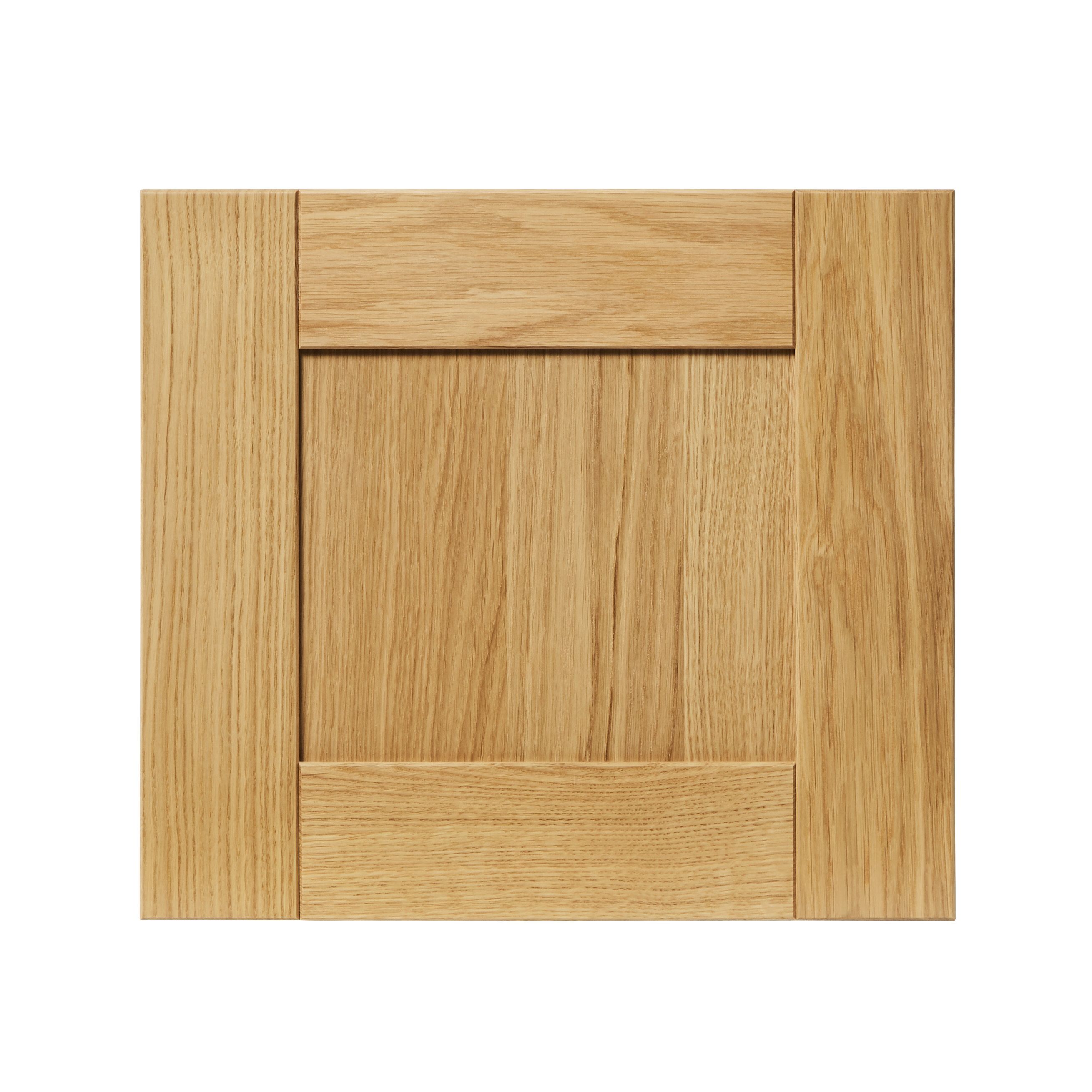 GoodHome Verbena Matt natural oak effect Shaker 2 drawer front, bridging door & bi-fold door 400mm