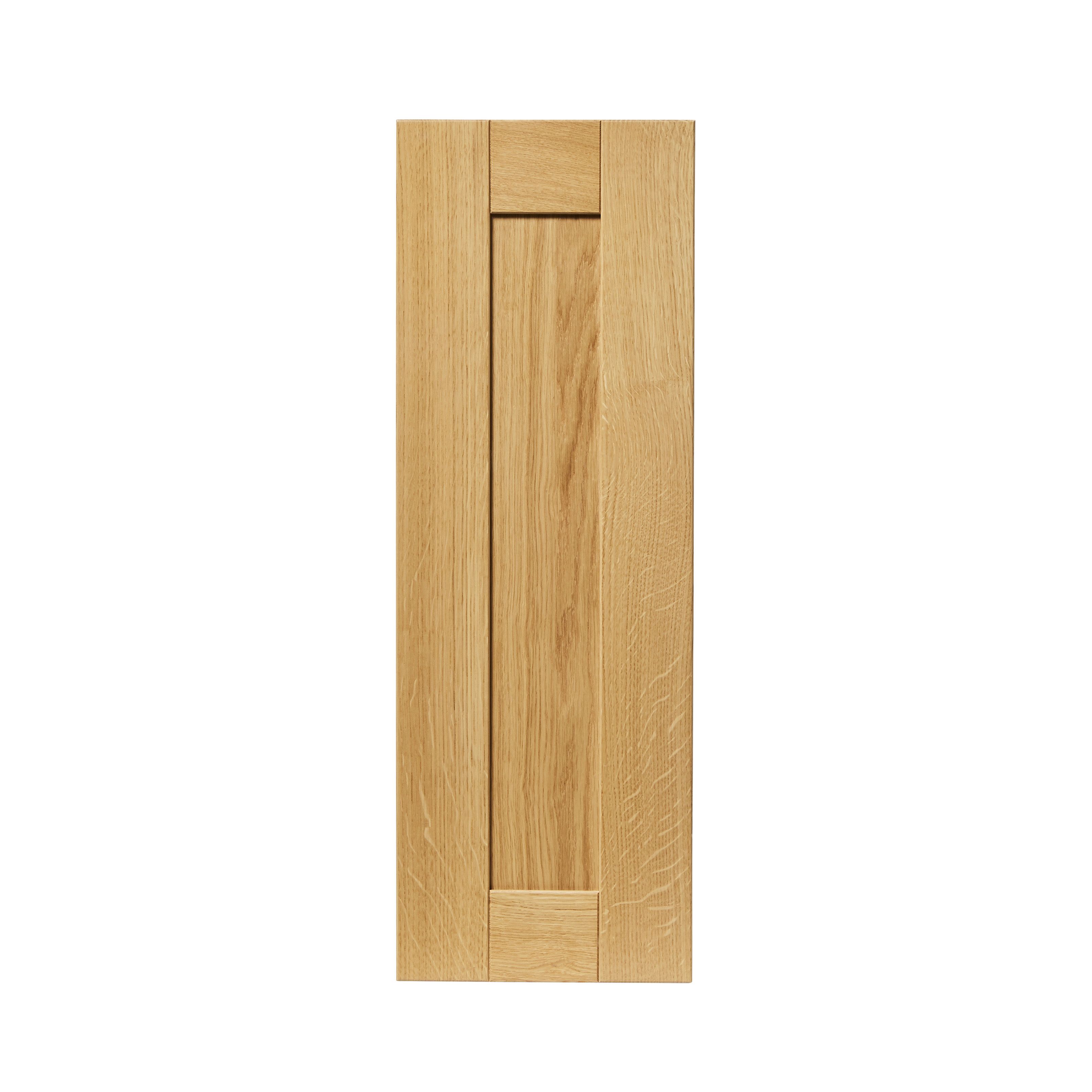 GoodHome Verbena Natural oak effect Matt natural oak effect Shaker 2 drawer front, bridging door & bi-fold door 600mm