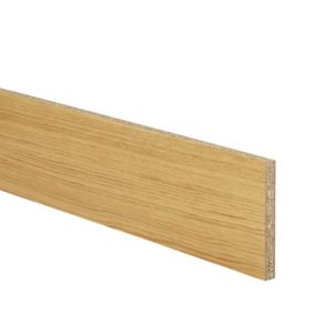 GoodHome Verbena Natural Oak effect Square edge Natural oak shaker Plinth, (L)2400mm