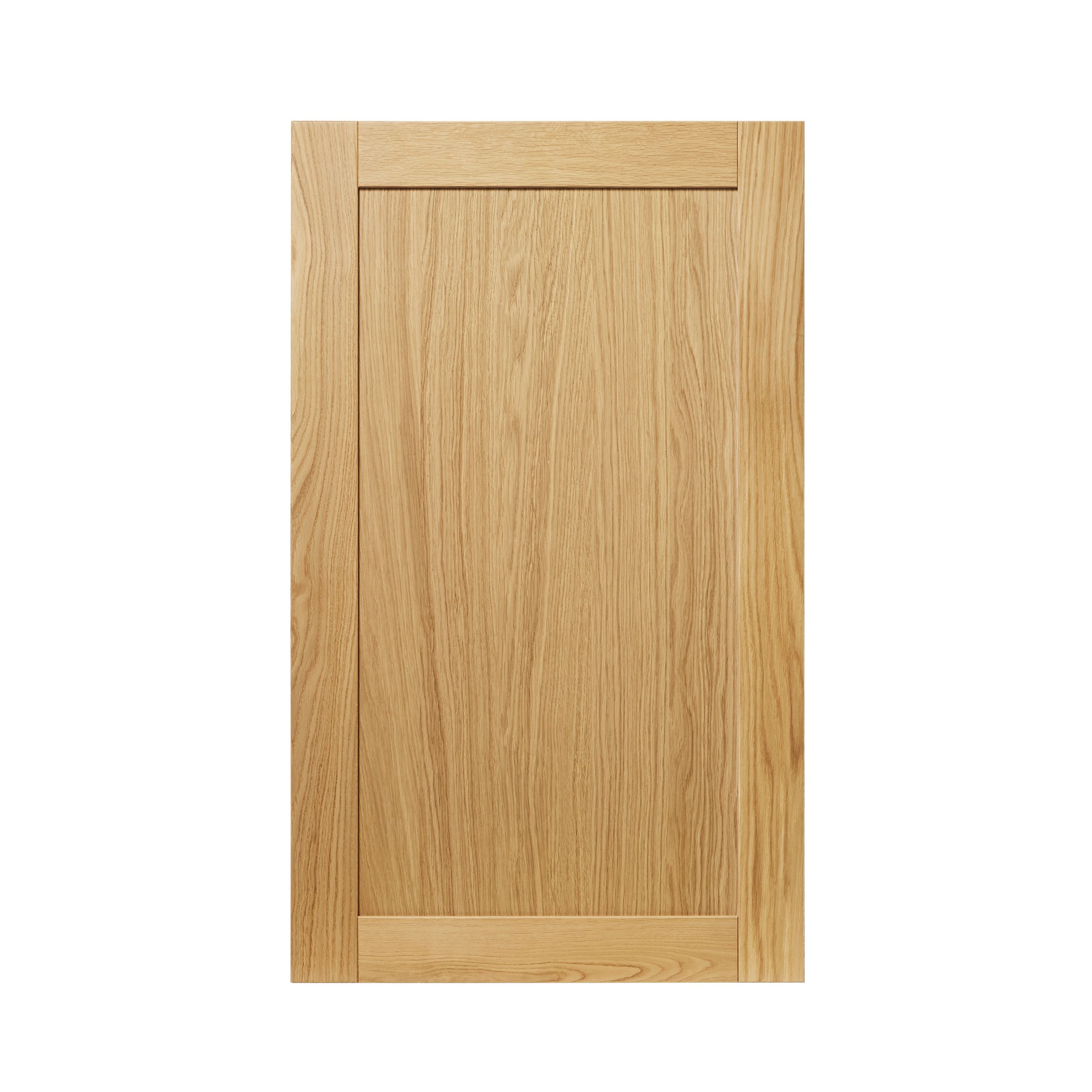 GoodHome Verbena Natural oak shaker 50:50 Larder Cabinet door (W)600mm (H)1001mm (T)20mm