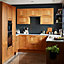 GoodHome Verbena Natural oak shaker Glazed Cabinet door (W)300mm (H)715mm (T)20mm