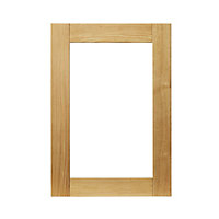 GoodHome Verbena Natural oak shaker Glazed Cabinet door (W)500mm (H)715mm (T)20mm