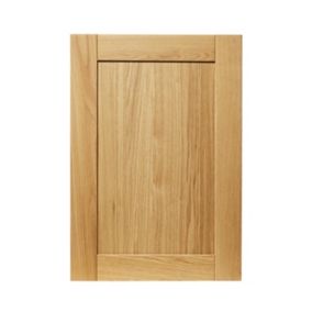 GoodHome Verbena Natural oak shaker Matt natural Highline Cabinet door (W)500mm (H)715mm (T)20mm