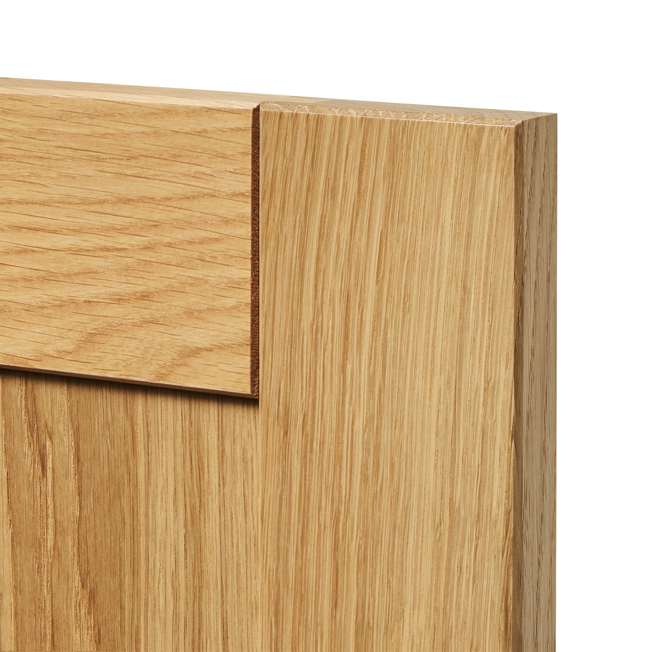 GoodHome Verbena Natural oak shaker Tall appliance Cabinet door (W)600mm (H)867mm (T)20mm