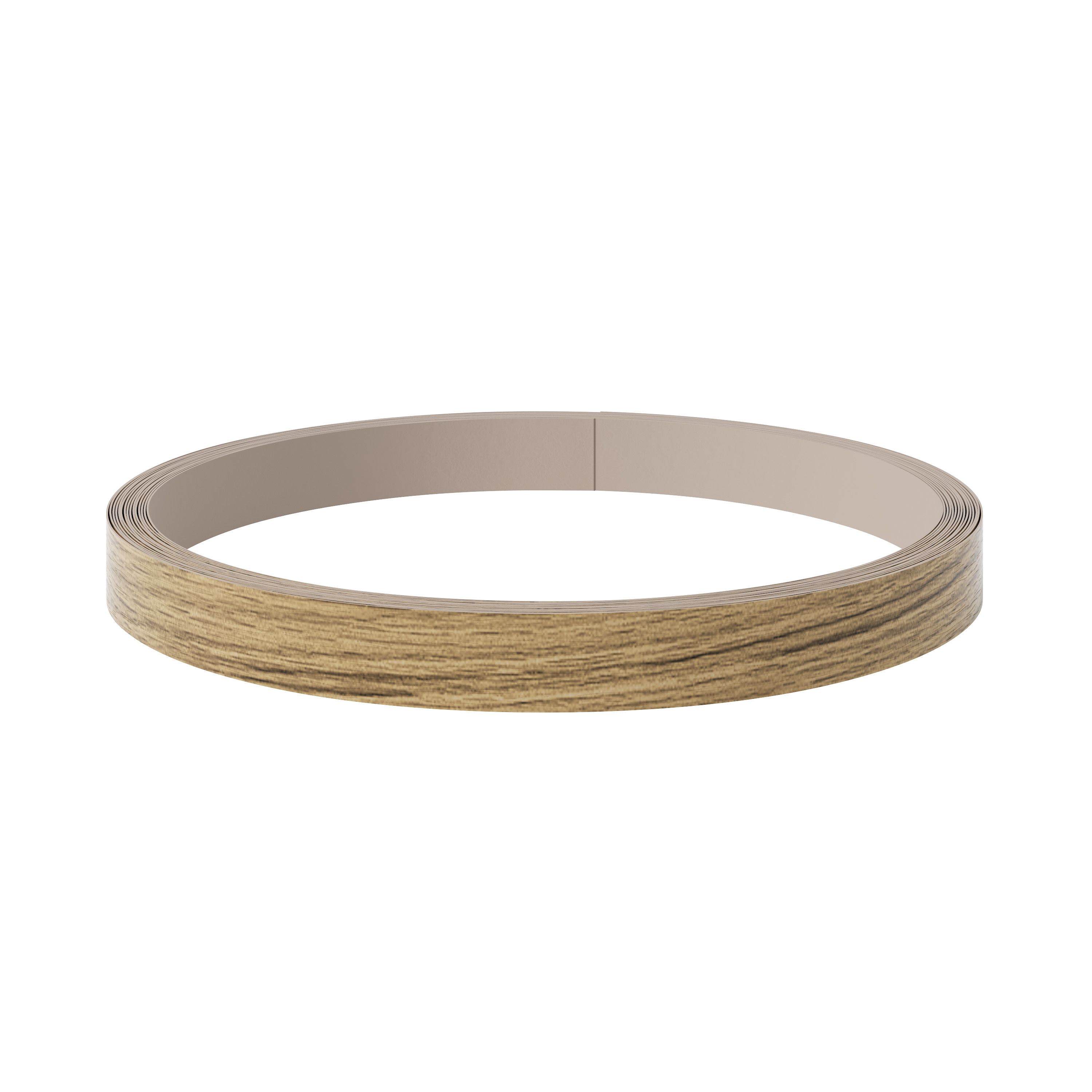 GoodHome Verbena Oak effect Natural Edging tape, (L)10m (W)19mm