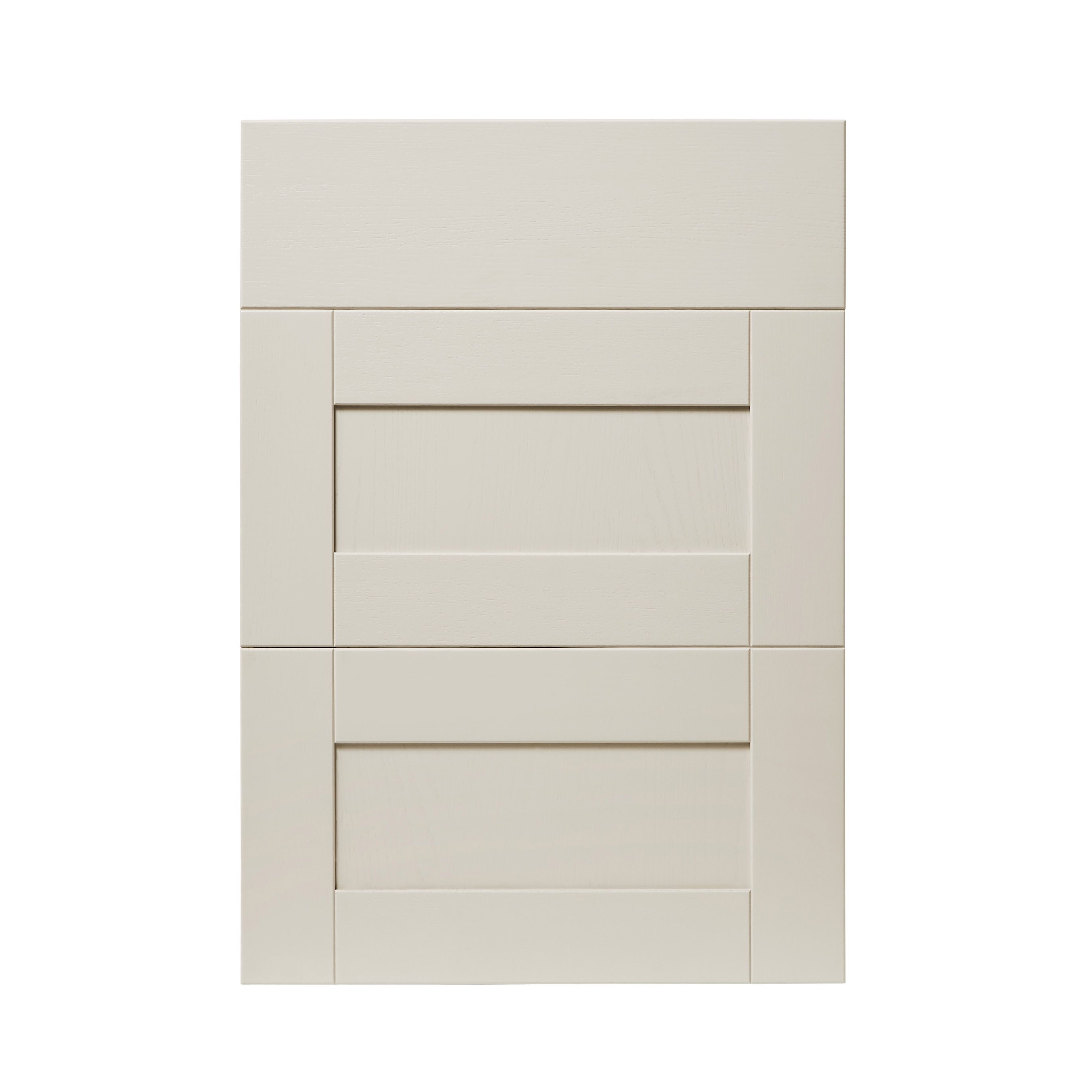 GoodHome Verbena Painted natural ash Matt cashmere Drawer front, Pack of 3 (H)715mm (W)497mm (T)20mm