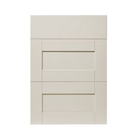 GoodHome Verbena Painted natural ash Matt cashmere Drawer front, Pack of 3 (H)715mm (W)497mm (T)20mm