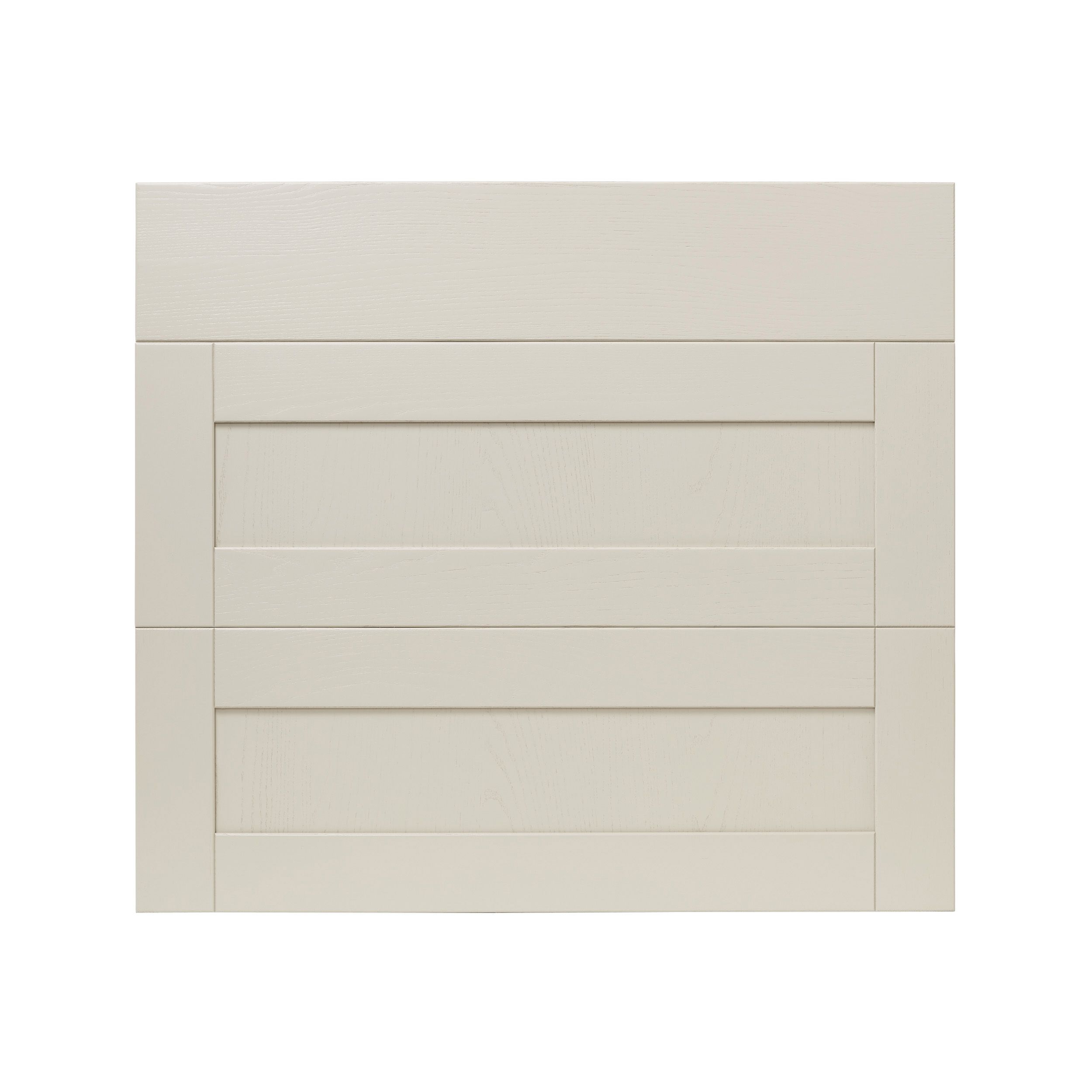 GoodHome Verbena Painted natural ash Matt cashmere Drawer front, Pack of 3 (H)715mm (W)797mm (T)20mm