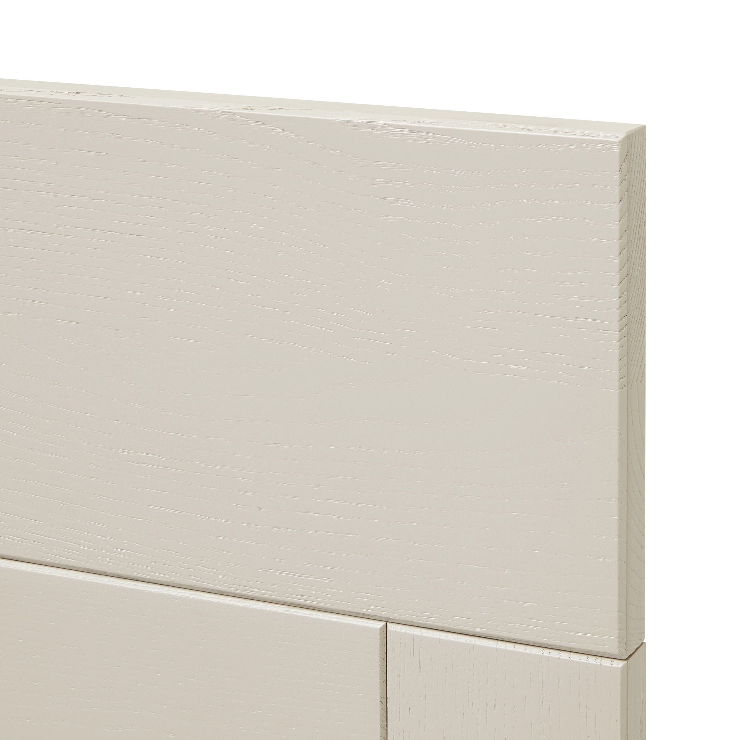 GoodHome Verbena Painted natural ash Matt cashmere Drawer front, Pack of 3 (H)715mm (W)797mm (T)20mm