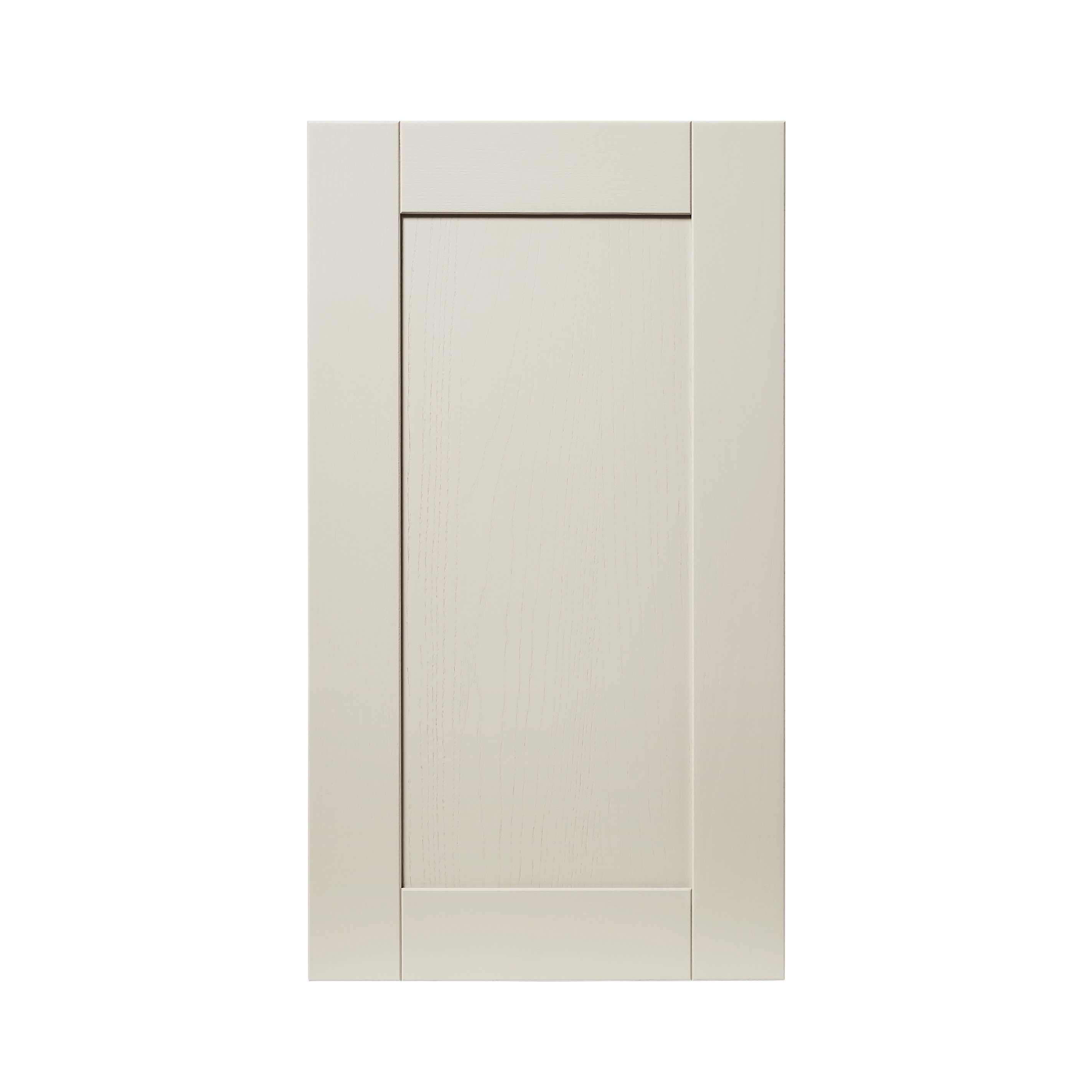 GoodHome Verbena Painted natural ash Matt cashmere Shaker Highline Cabinet door (W)400mm (H)715mm (T)20mm