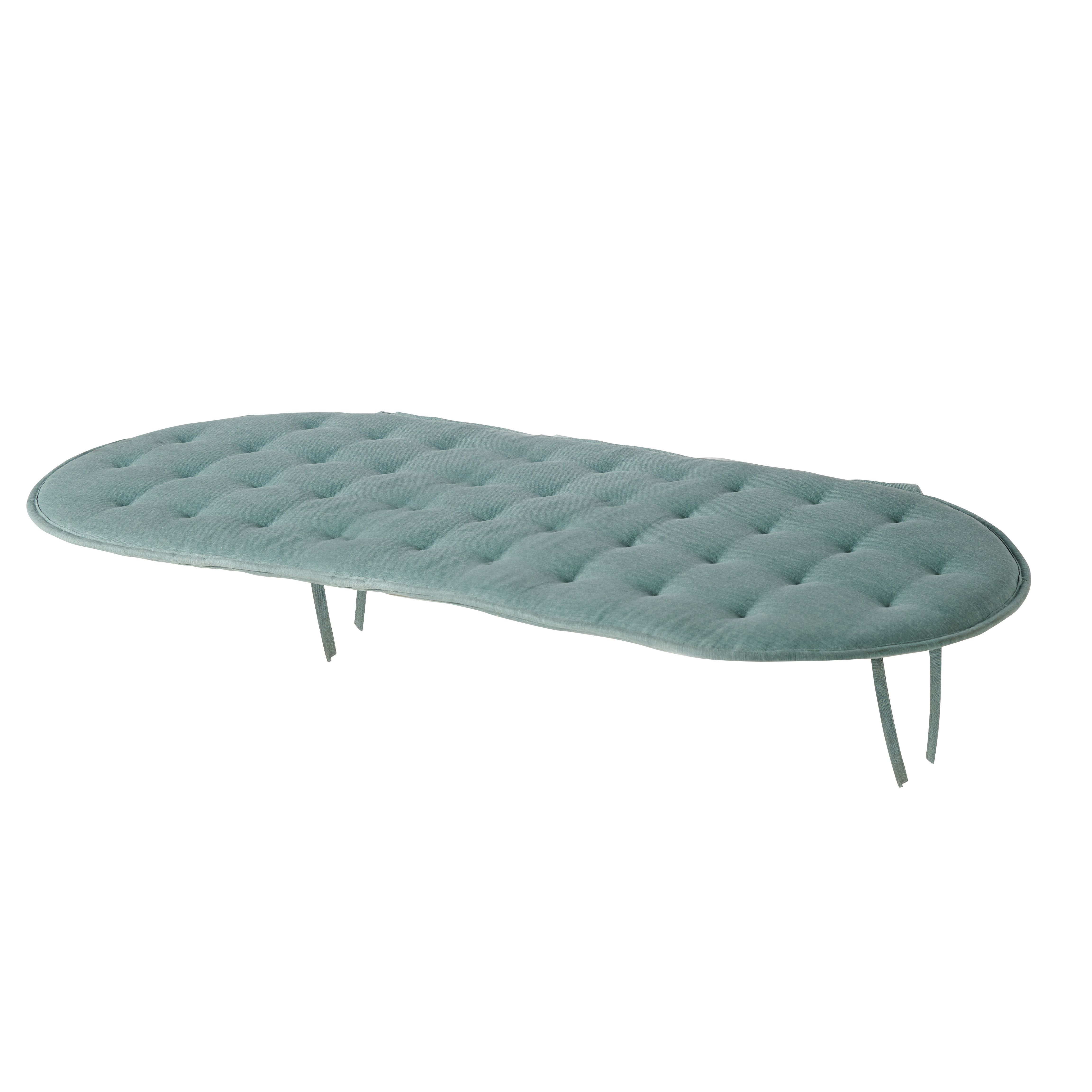 GoodHome Vernon Blue sea pine Outdoor Bench cushion, (L)94.5cm x (W)45cm