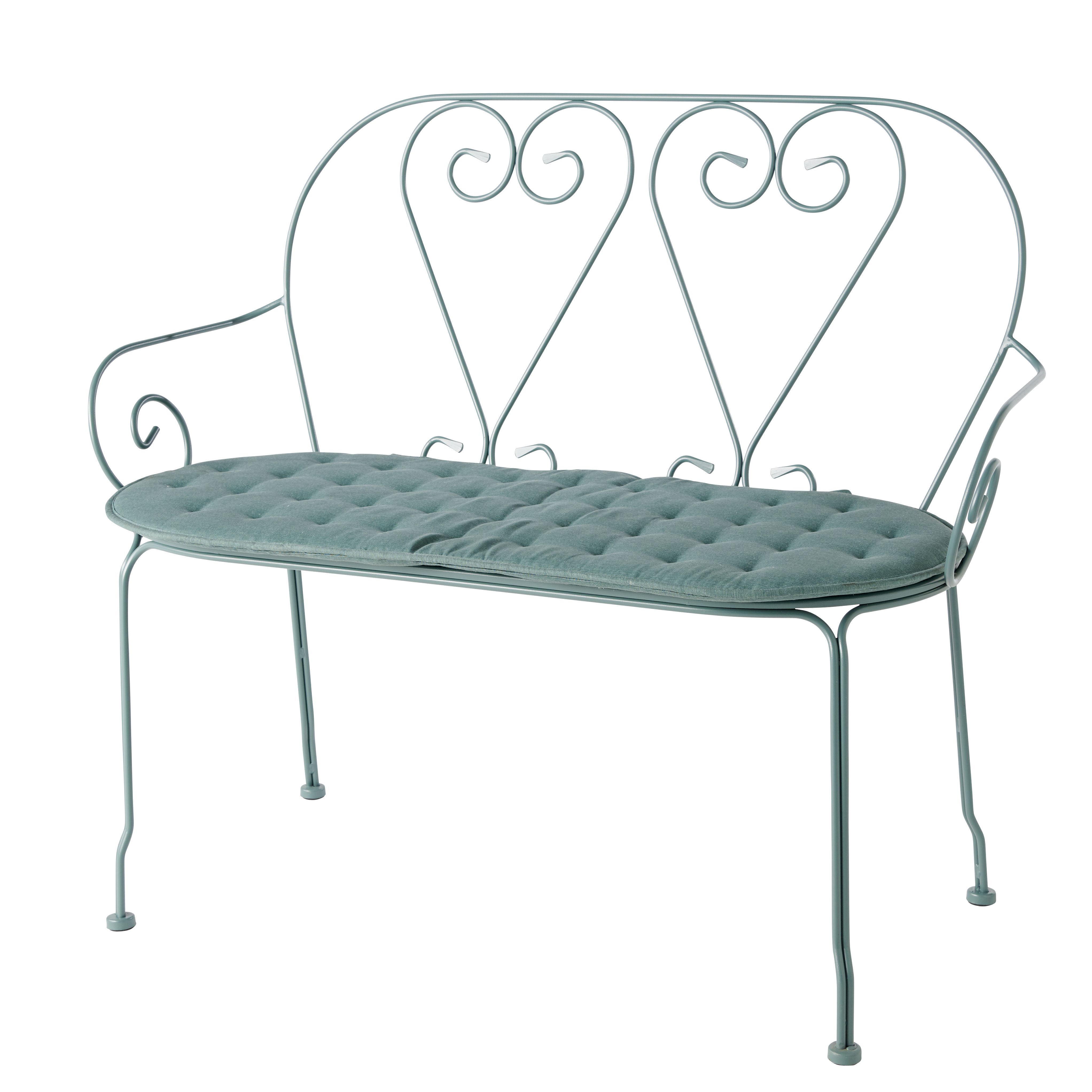 GoodHome Vernon Blue sea pine Outdoor Bench cushion, (L)94.5cm x (W)45cm