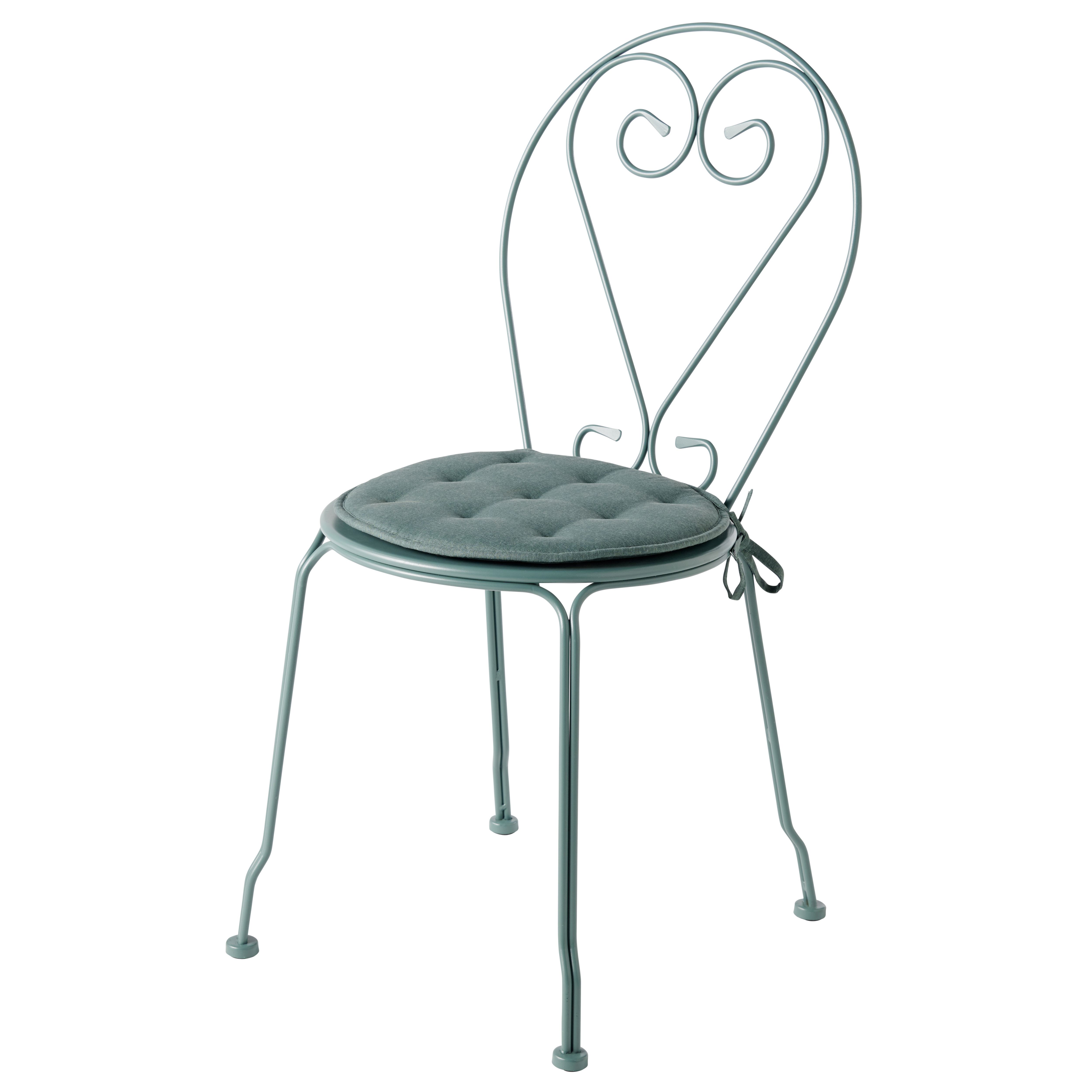 GoodHome Vernon Blue sea pine Plain Seat pad (W)38cm