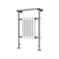 GoodHome Victorian Vertical Curved Towel radiator (W)659mm x (H)952mm