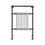 GoodHome Victorian Vertical Curved Towel radiator (W)659mm x (H)952mm